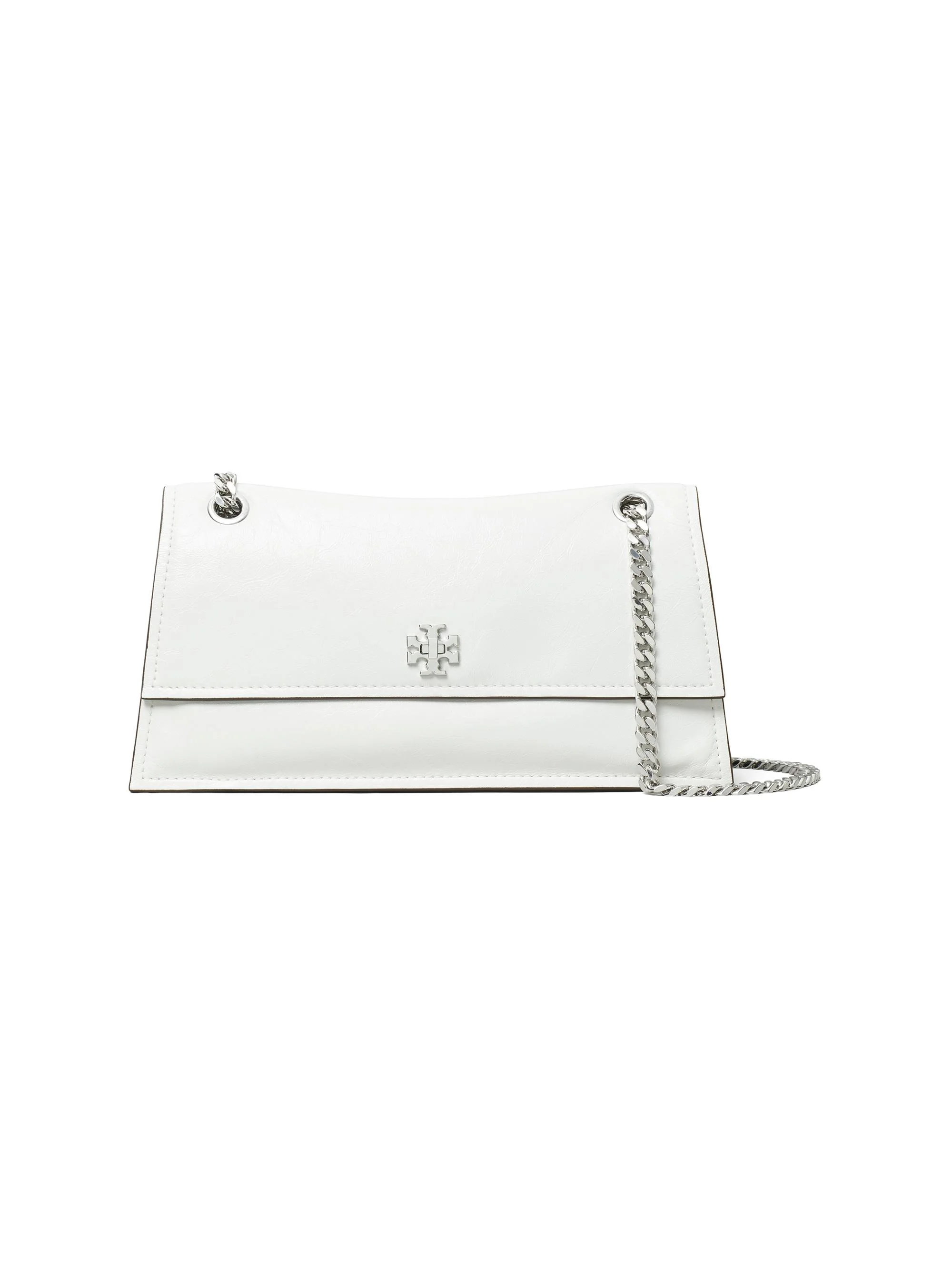 Women's Leather Shoulder Bag - Bianco - 1