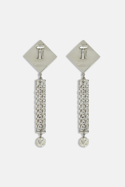 Alessandra Rich PLASTIC AND CRYSTAL EARRINGS WITH PENDANT outlook