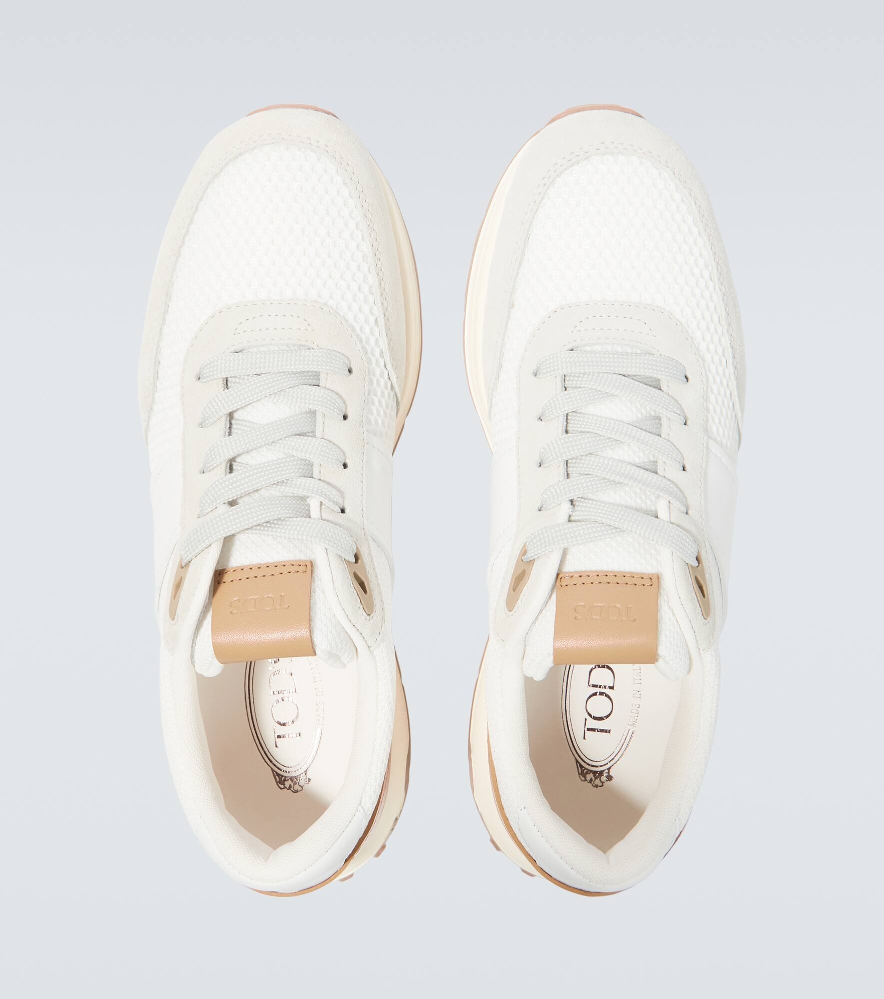 Leather-trimmed sneakers - 4