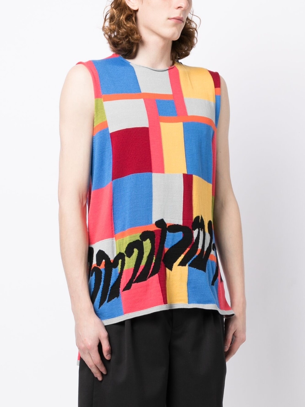 geometric-print sleeveless top - 3