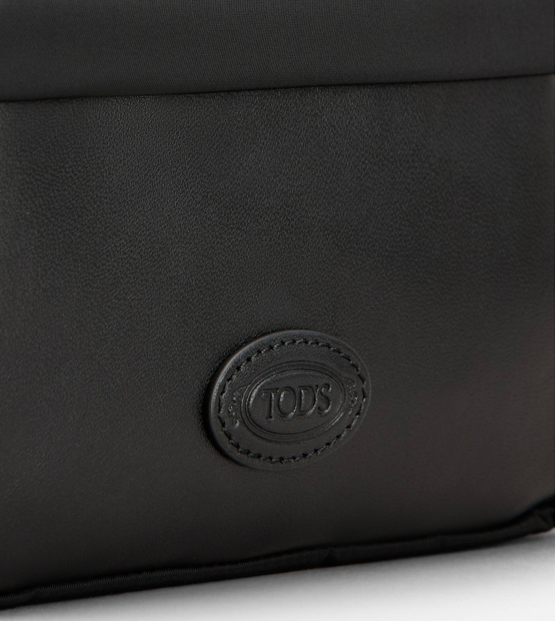 CAMERA BAG IN FABRIC AND LEATHER MINI - BLACK 5