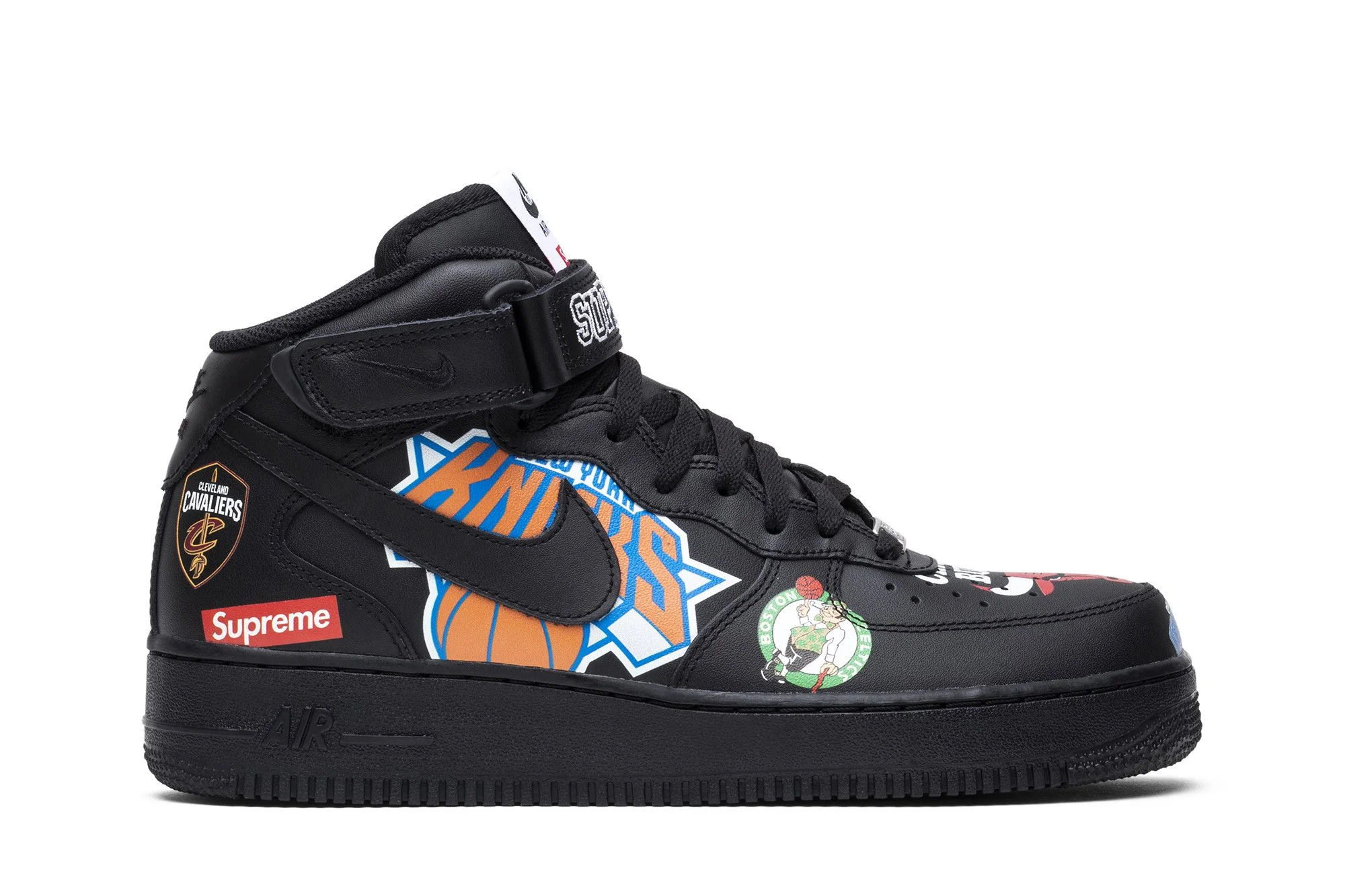 Supreme x NBA x Air Force 1 Mid 07 'Black' - 1