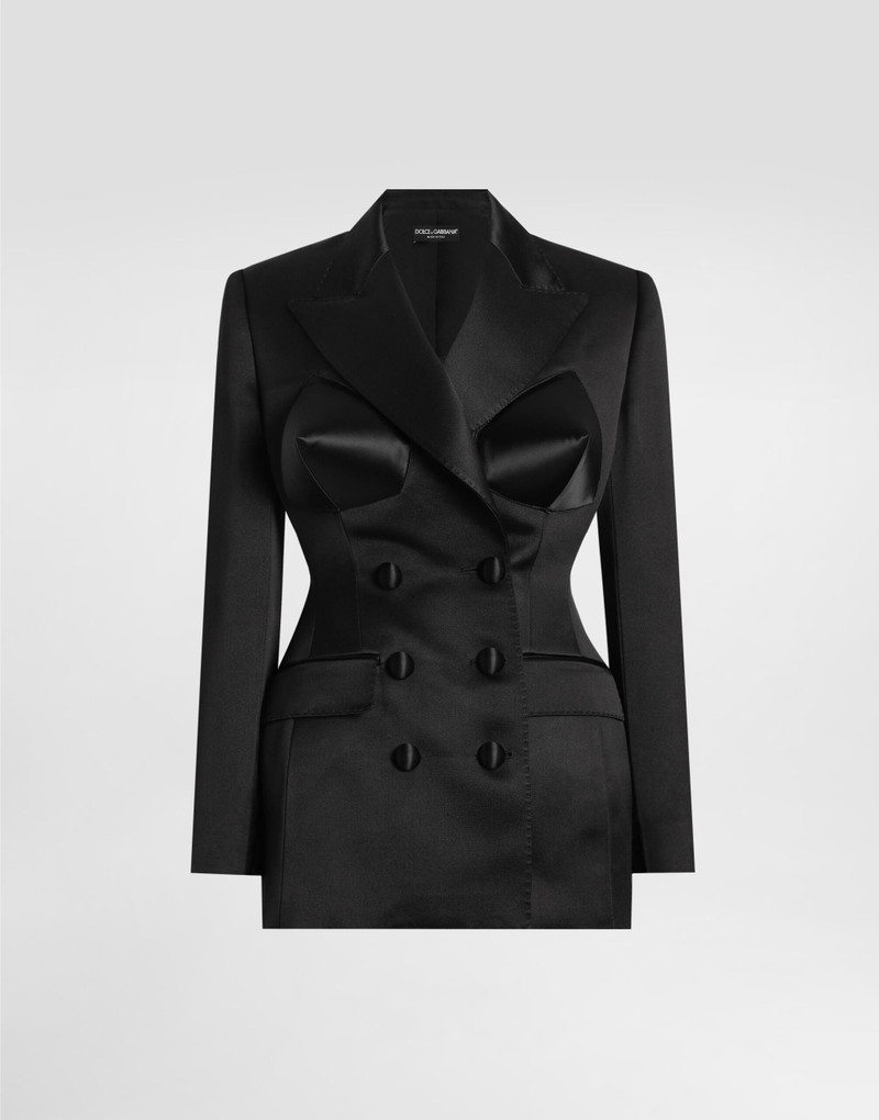 Double-breasted duchess jacket with conical cups 1