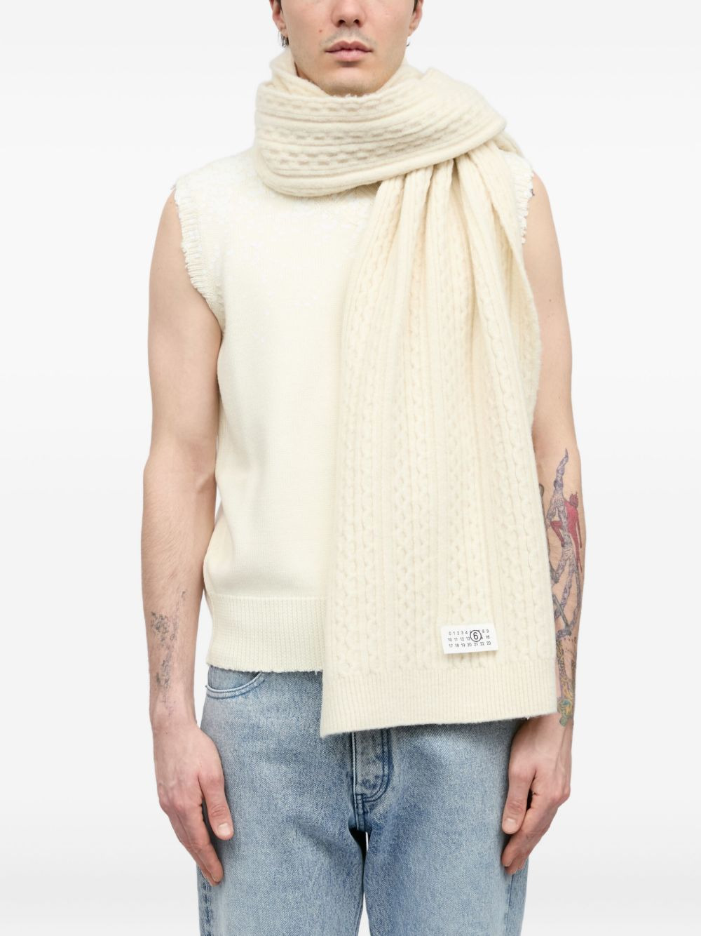 ribbed-knit scarf - 5
