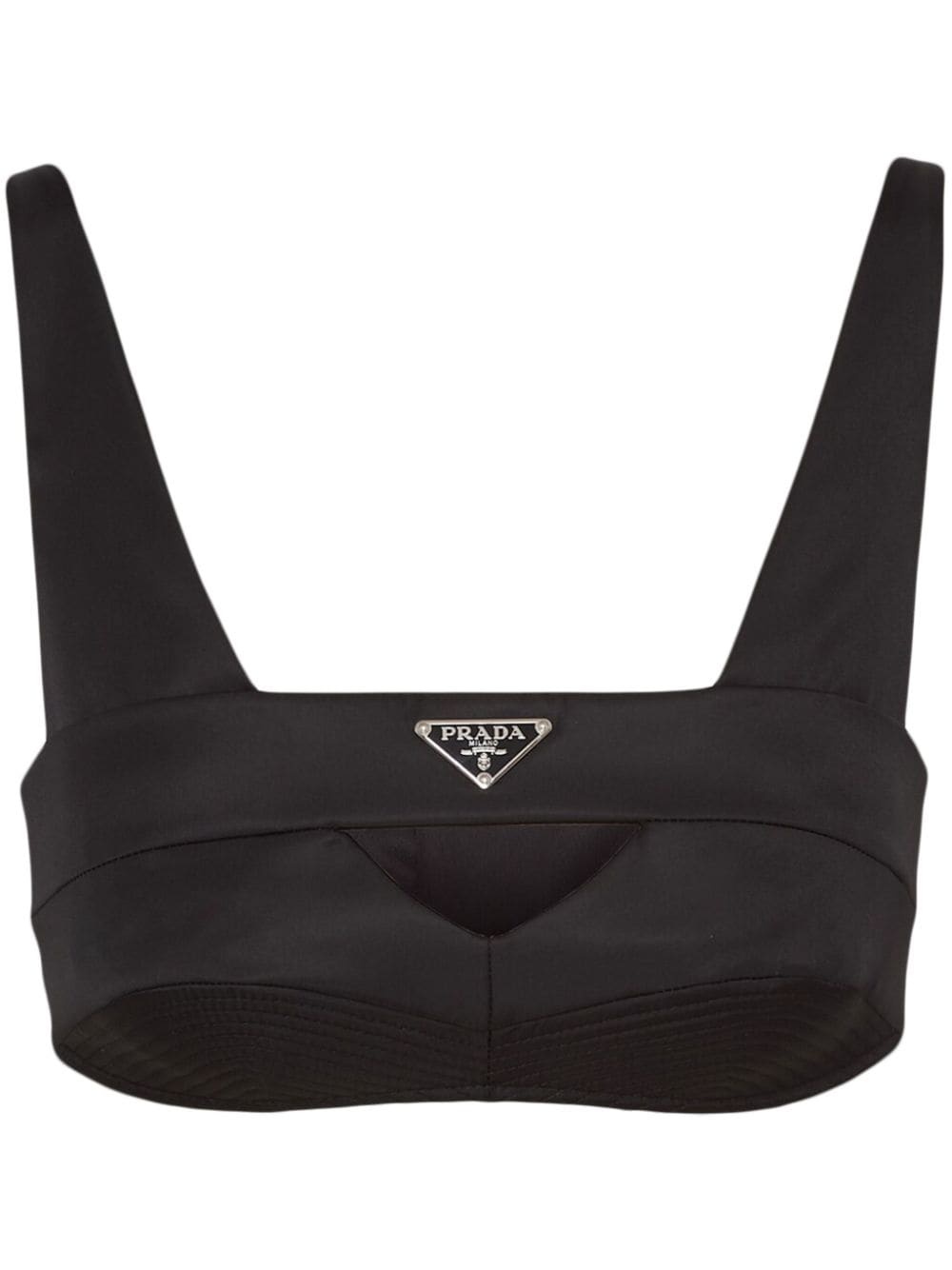 Prada triangle-logo bralette farfetch REVERSIBLE
