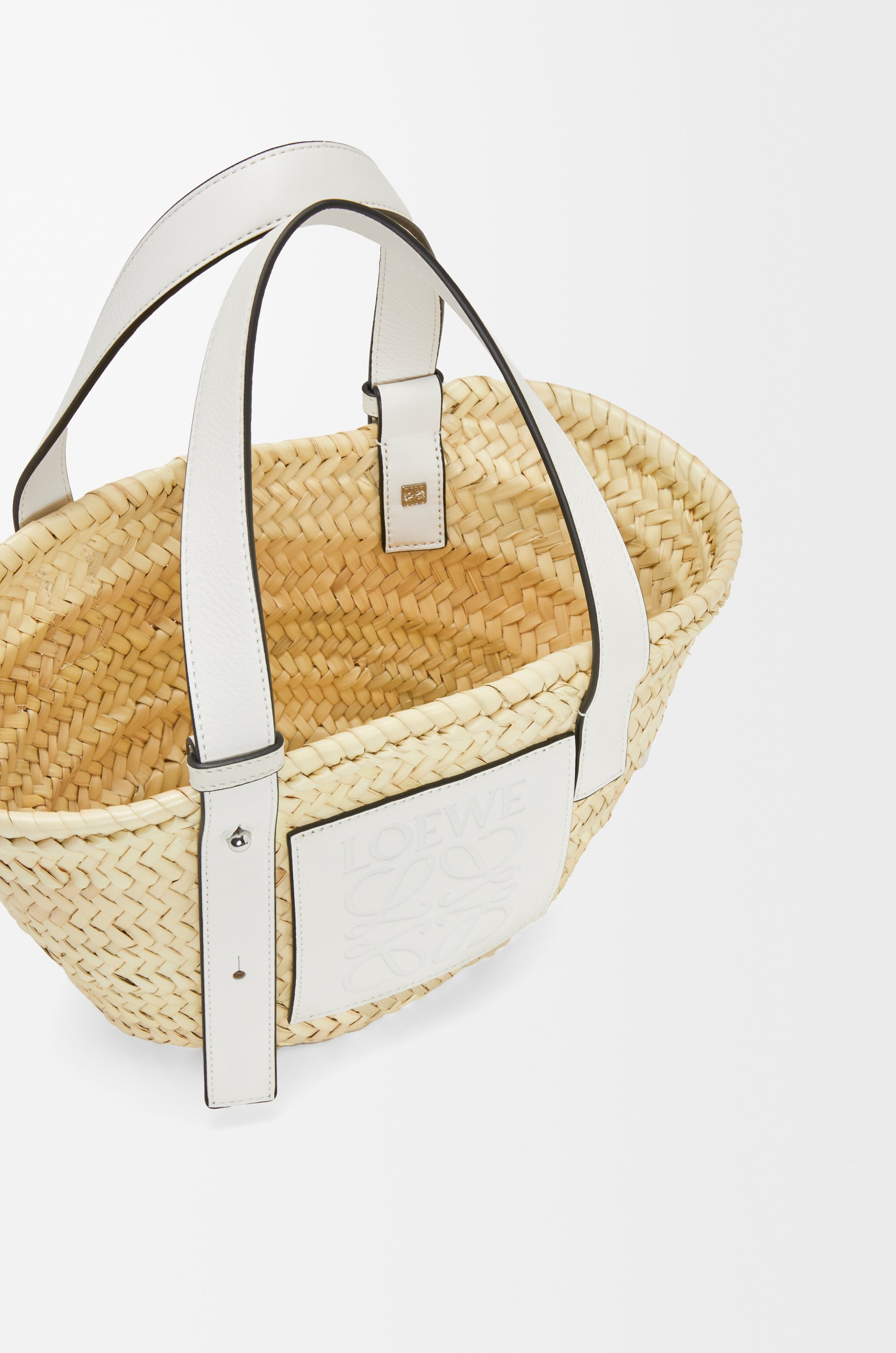 Small Basket bag in palm leaf and calfskin - 5