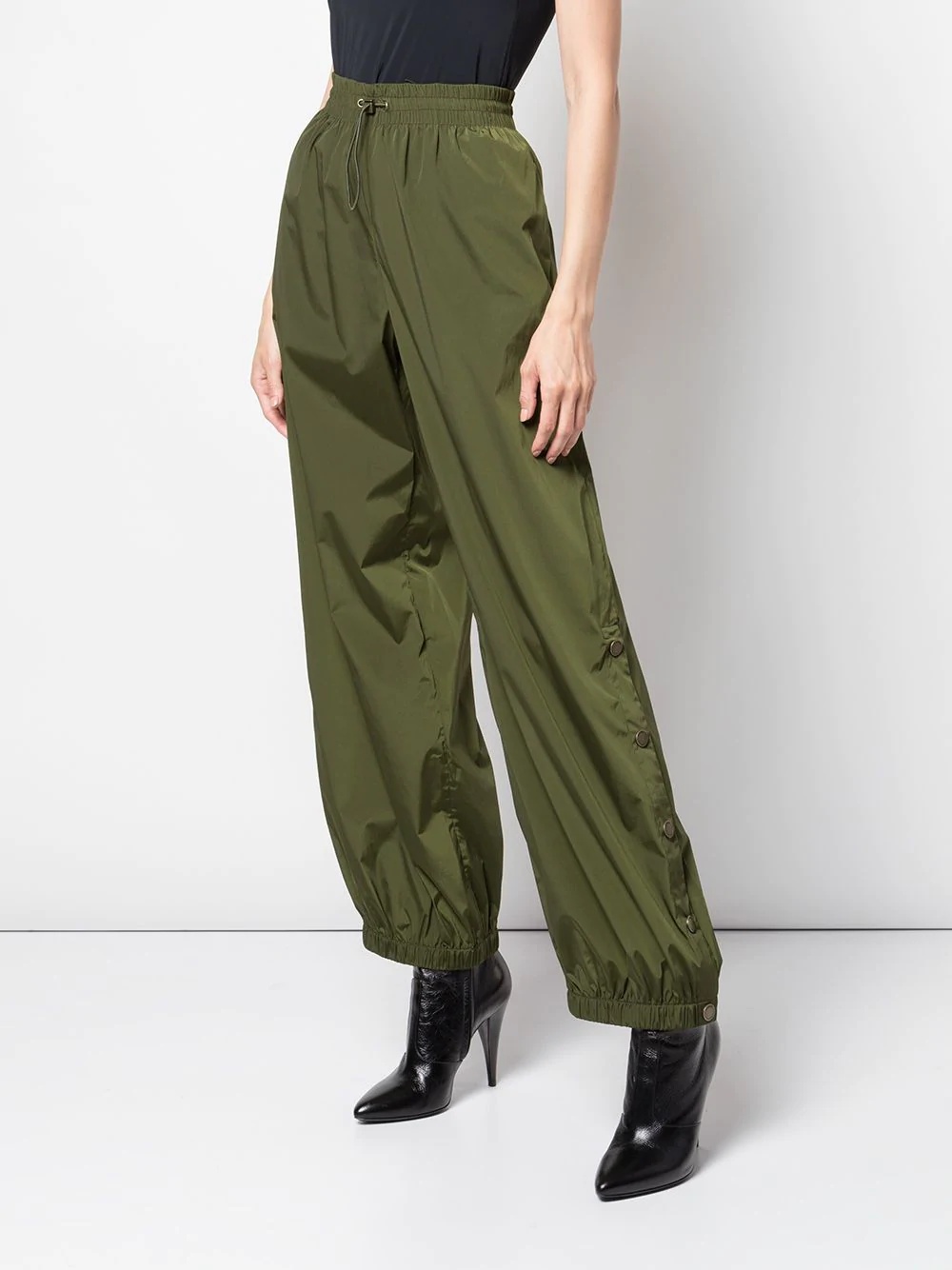 snaps detail parachute trousers - 3