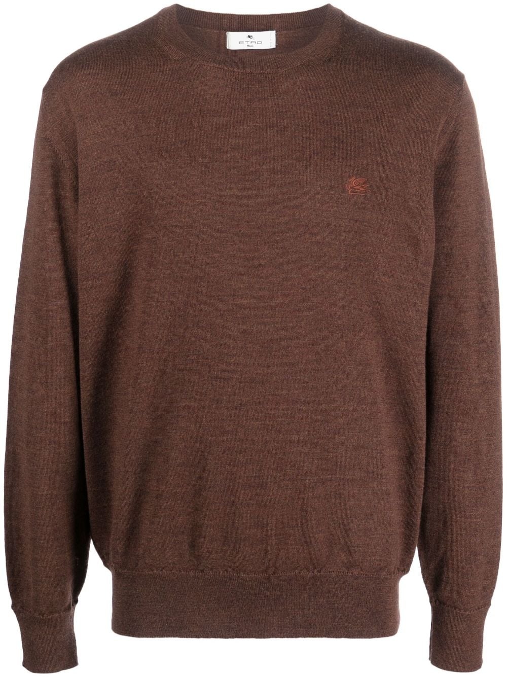 embroidered-logo wool jumper - 1