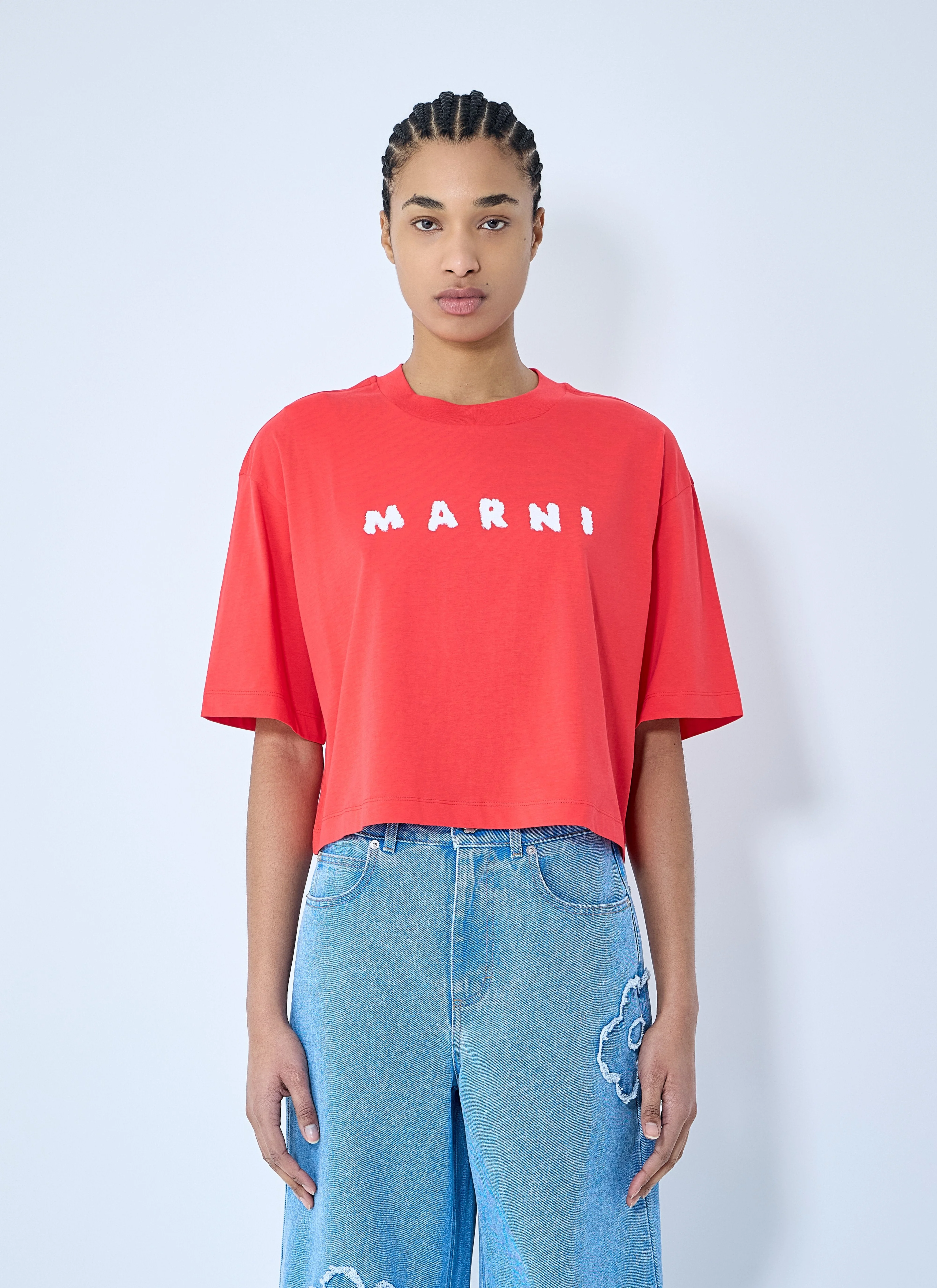 Marni Women Logo Print T-Shirt - 1