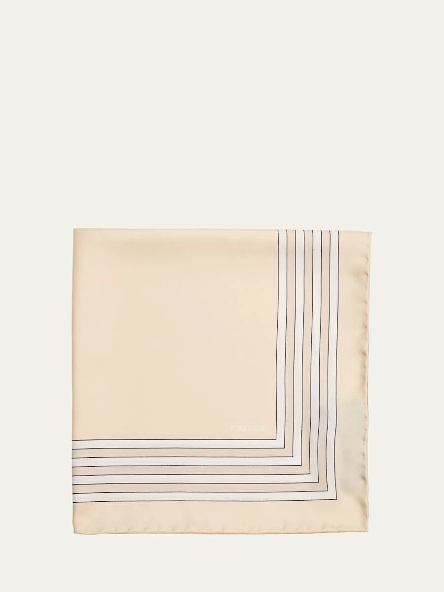 Men's Multi-Frame Silk Pocket Square - 1