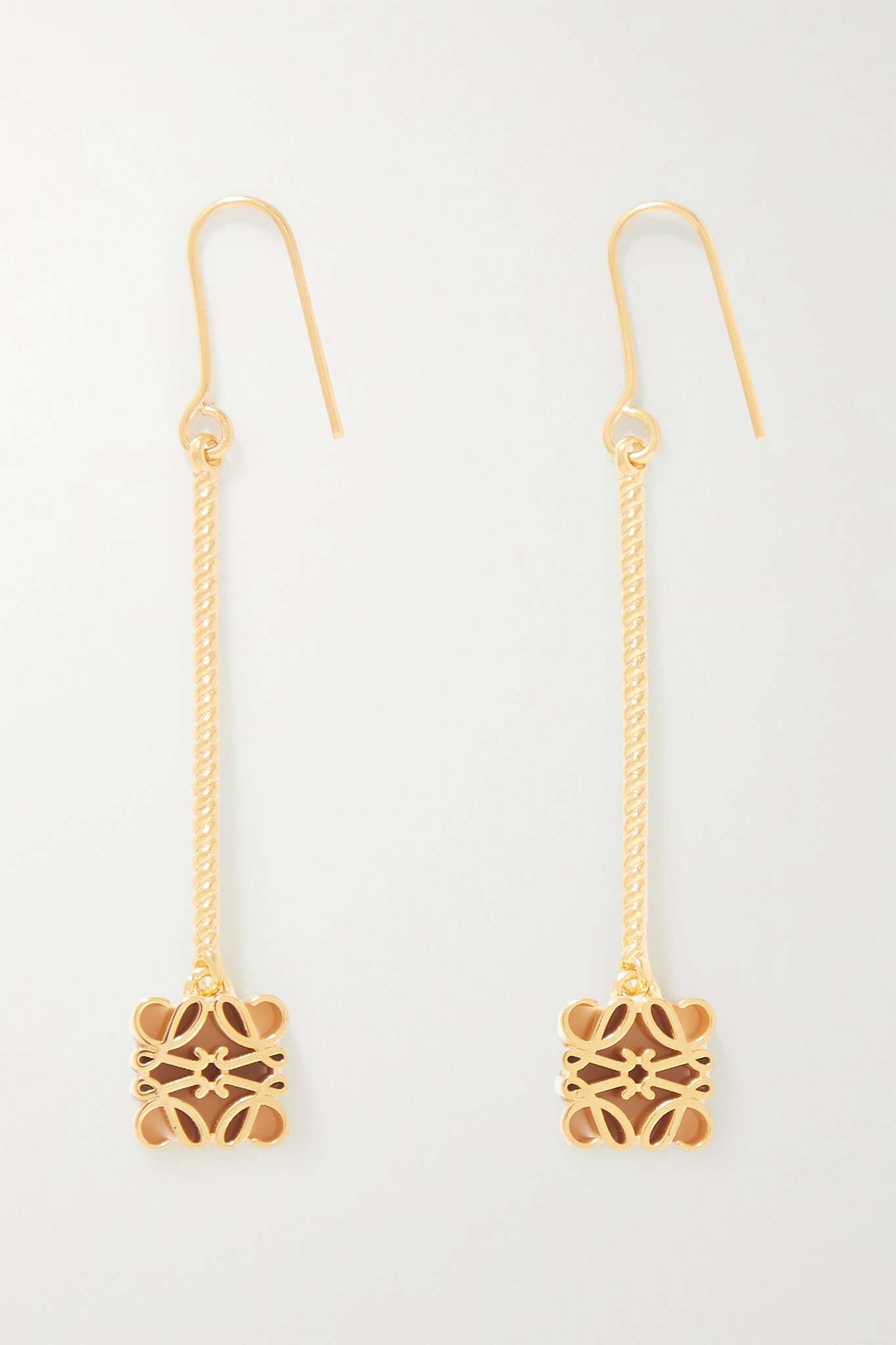Anagram gold-plated earrings - 1