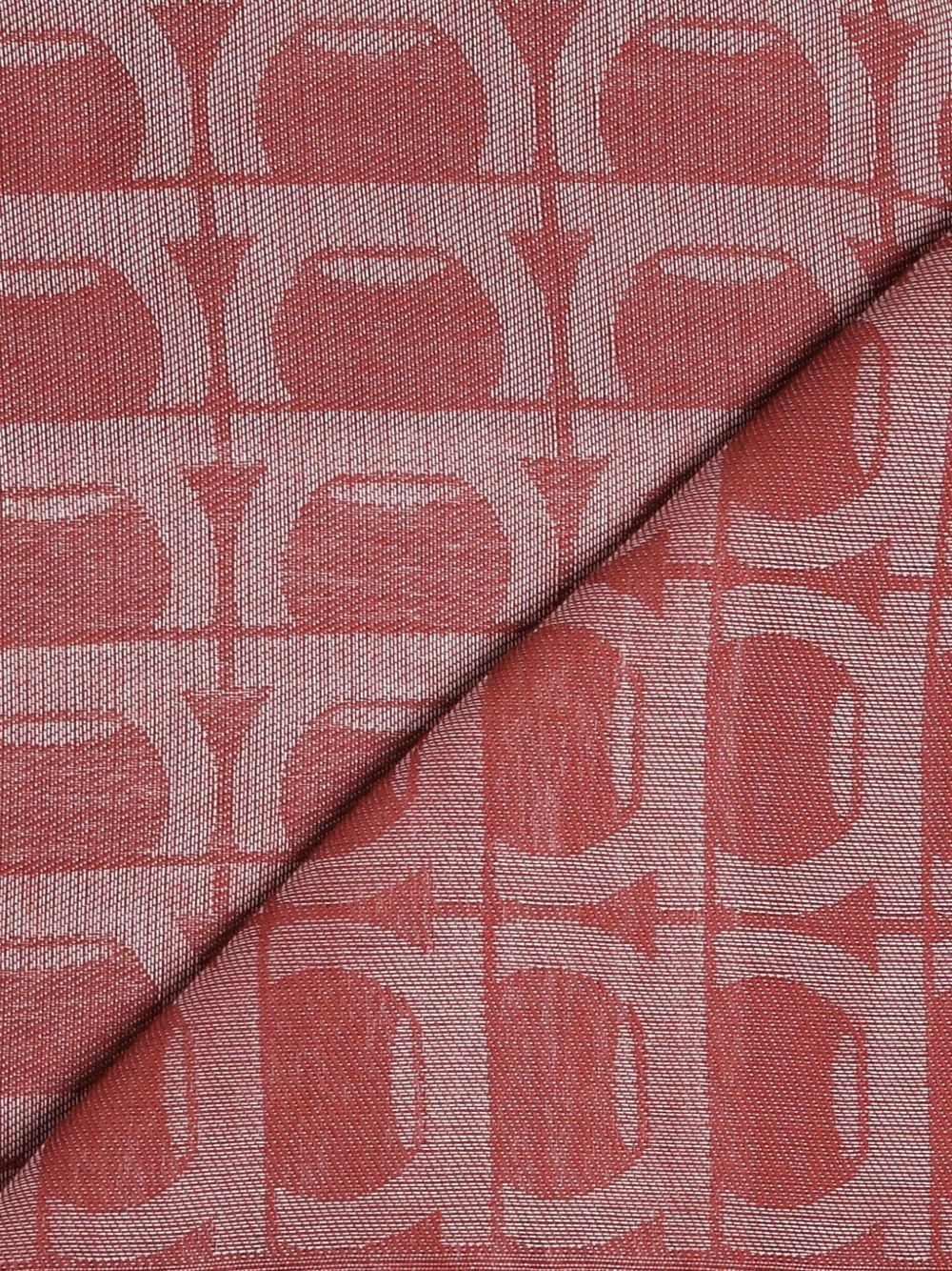 Gancini-pattern cotton scarf - 3
