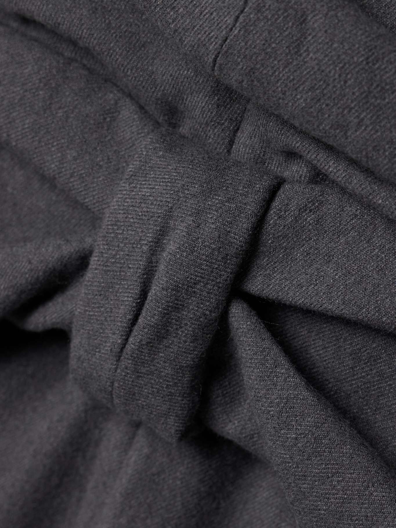 Bow-embellished cotton and wool-blend twill midi dress - 4