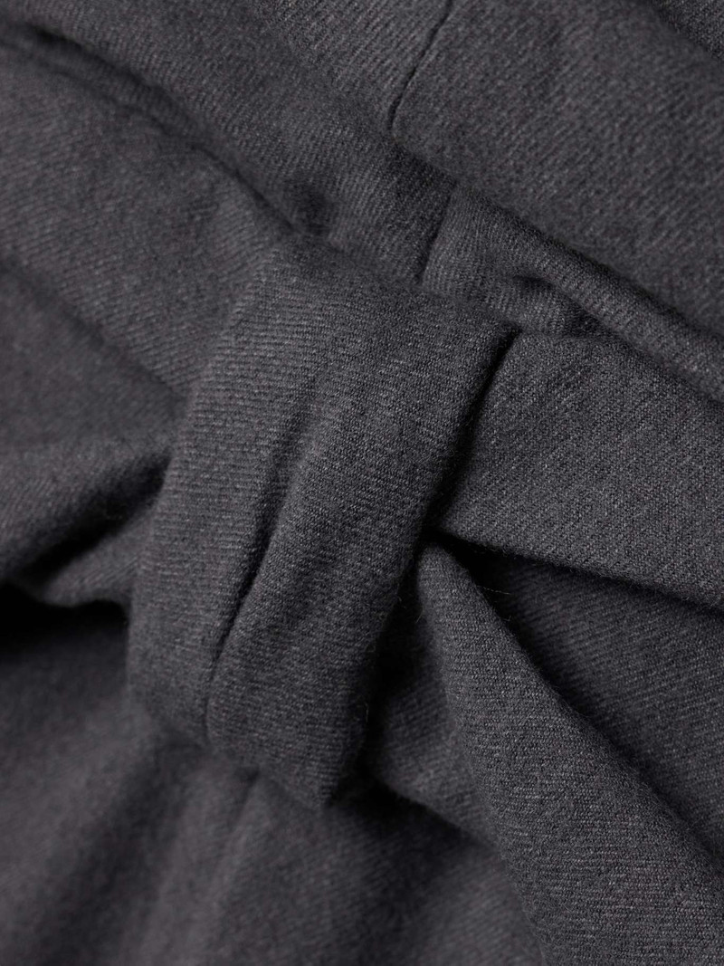 Bow-embellished cotton and wool-blend twill midi dress 4