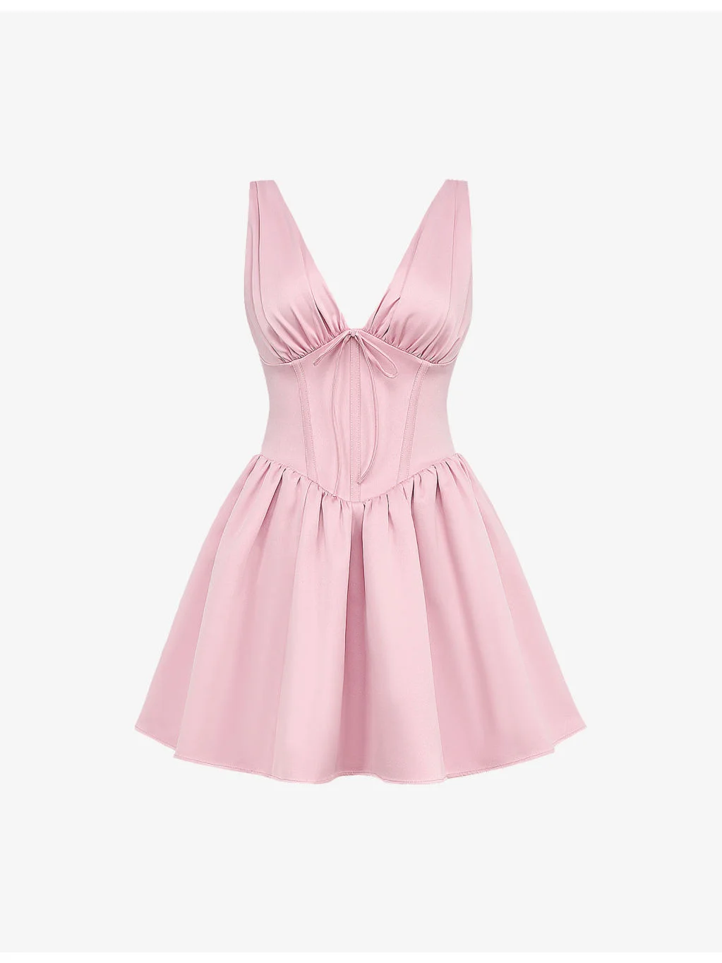 Emmeliette Satin Mini Dress - 1