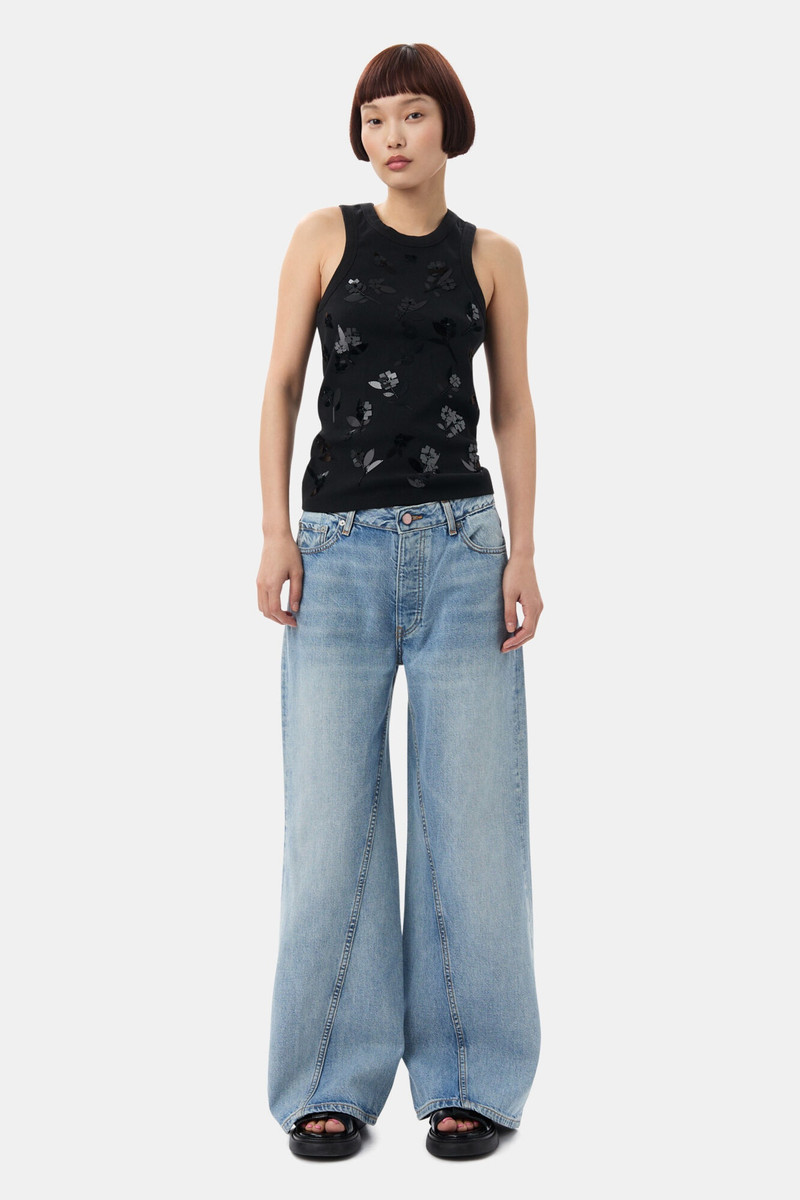 GANNI LIGHT BLUE VINTAGE JOEZY JEANS outlook