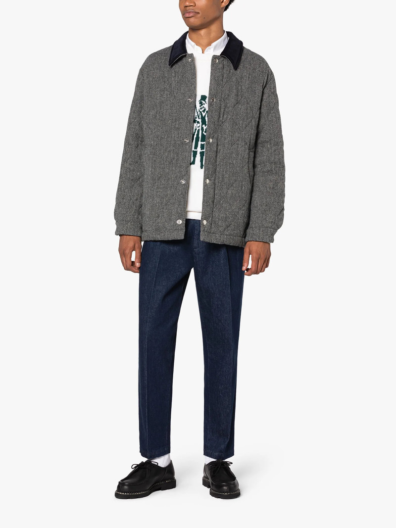 Mackintosh TEEMING GREY HERRINGBONE WOOL QUILTED COACH JACKET outlook