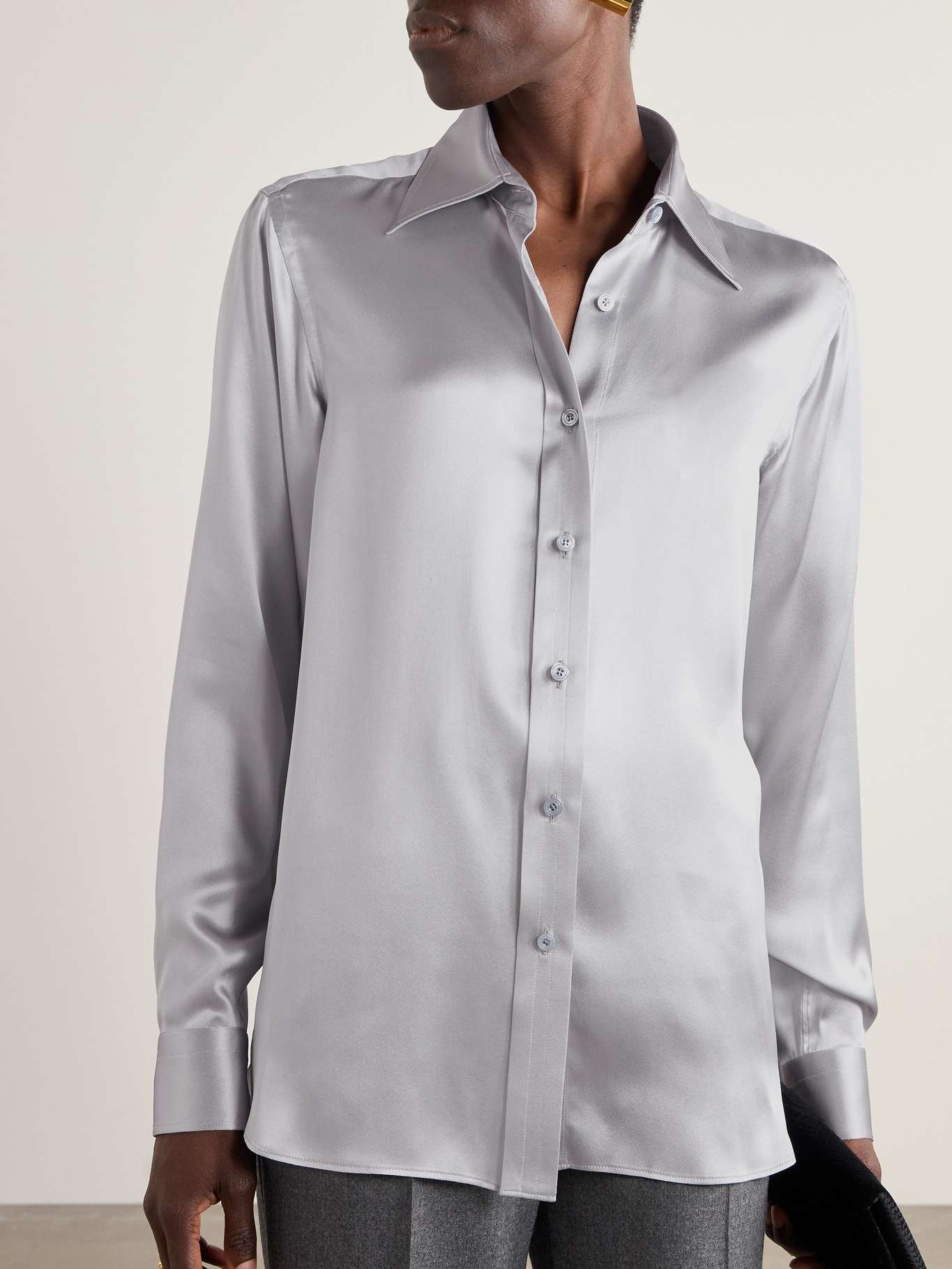 Silk-charmeuse shirt - 3