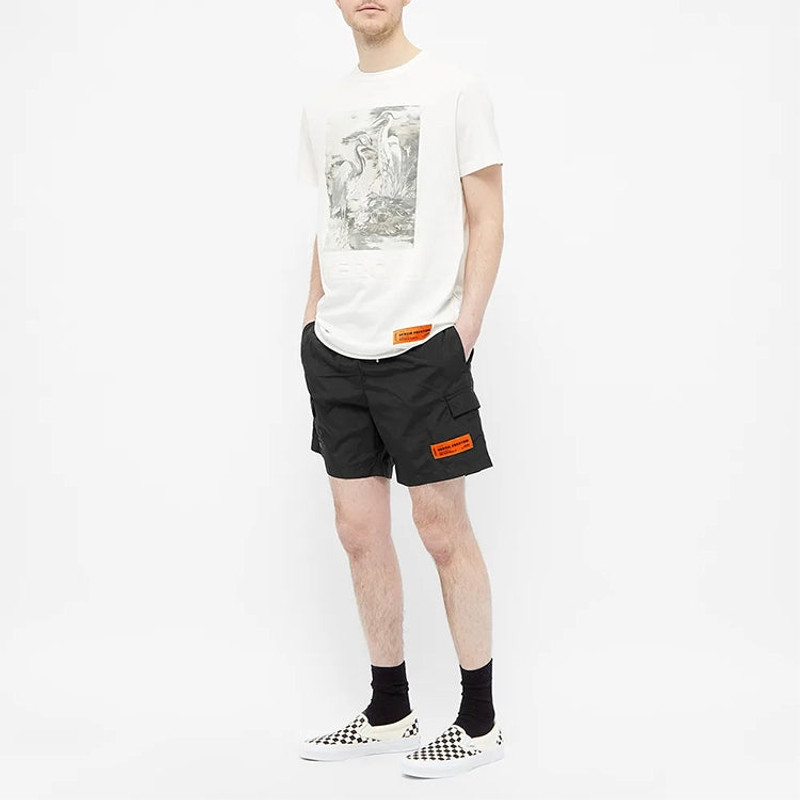 Heron Preston Men's HERON PRESTON SS20 Black White Printing Logo Short Sleeve White HMAA011S209140220188 outlook