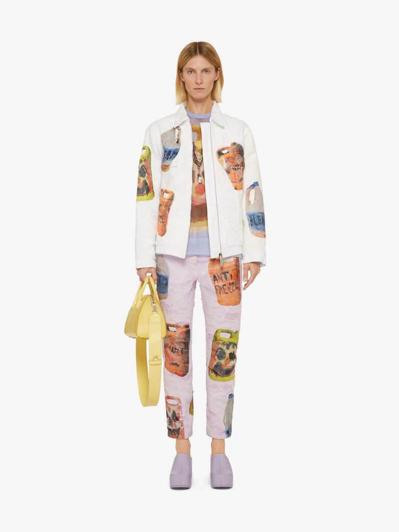 Givenchy OVERSIZED JACKET IN DENIM WITH CERAMIC PRINT outlook
