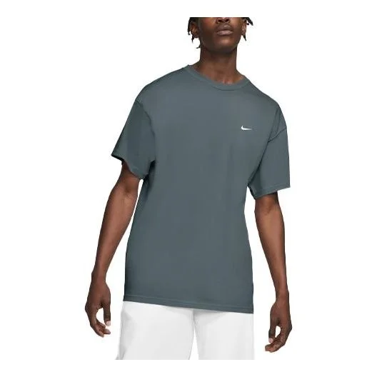 Nike Lab Solo Swoosh Basic Sports Short Sleeve Gray Blue Grayblue DA0321-387 - 1