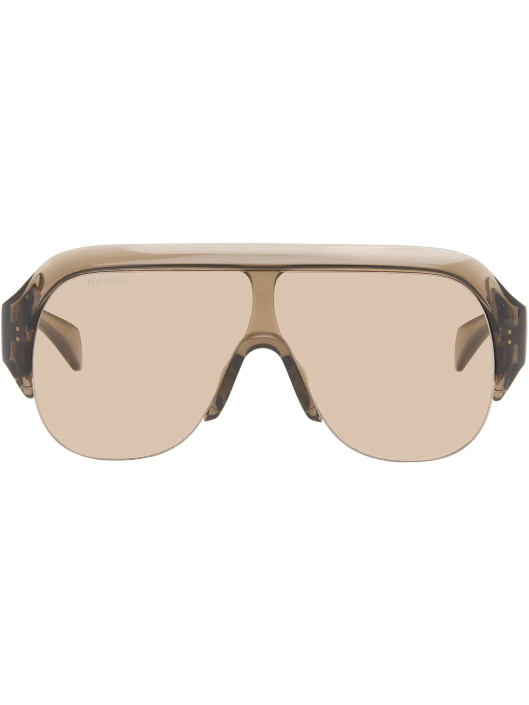 Brown Shield Sunglasses - 1