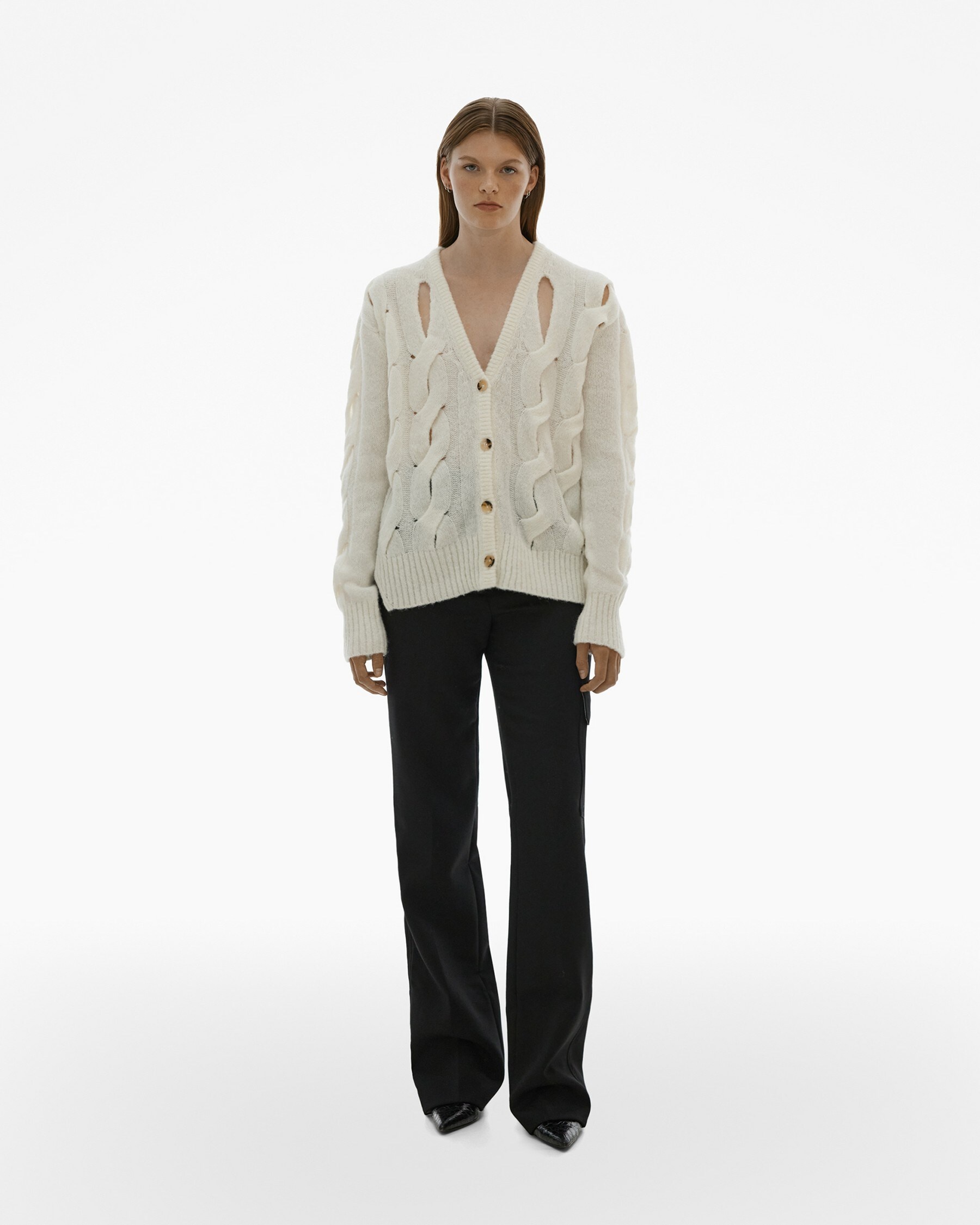 CABLE KNIT CARDIGAN - 2