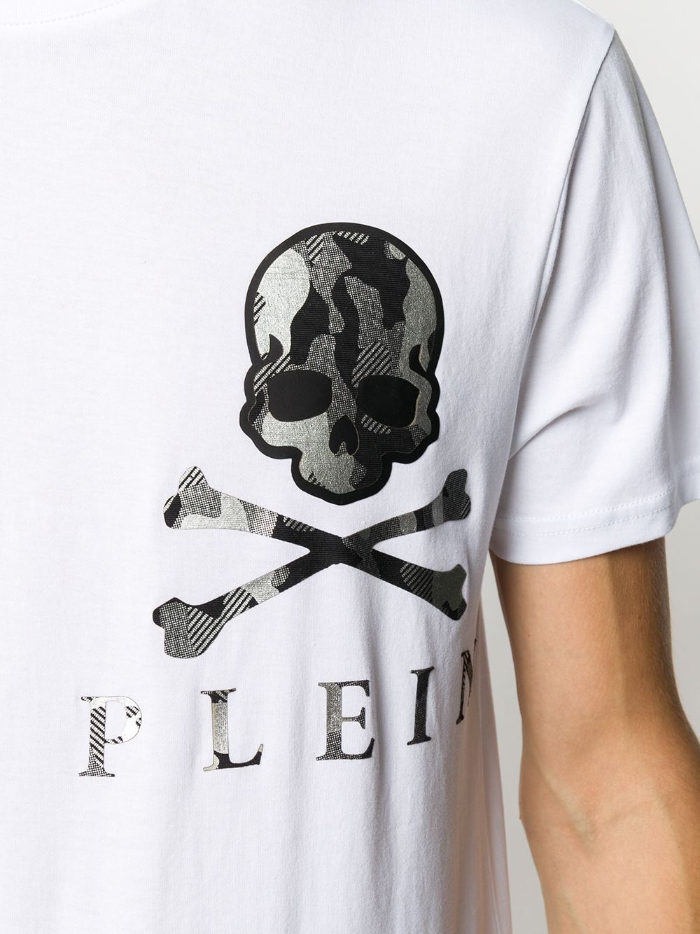 camouflage skull-print cotton T-shirt - 5