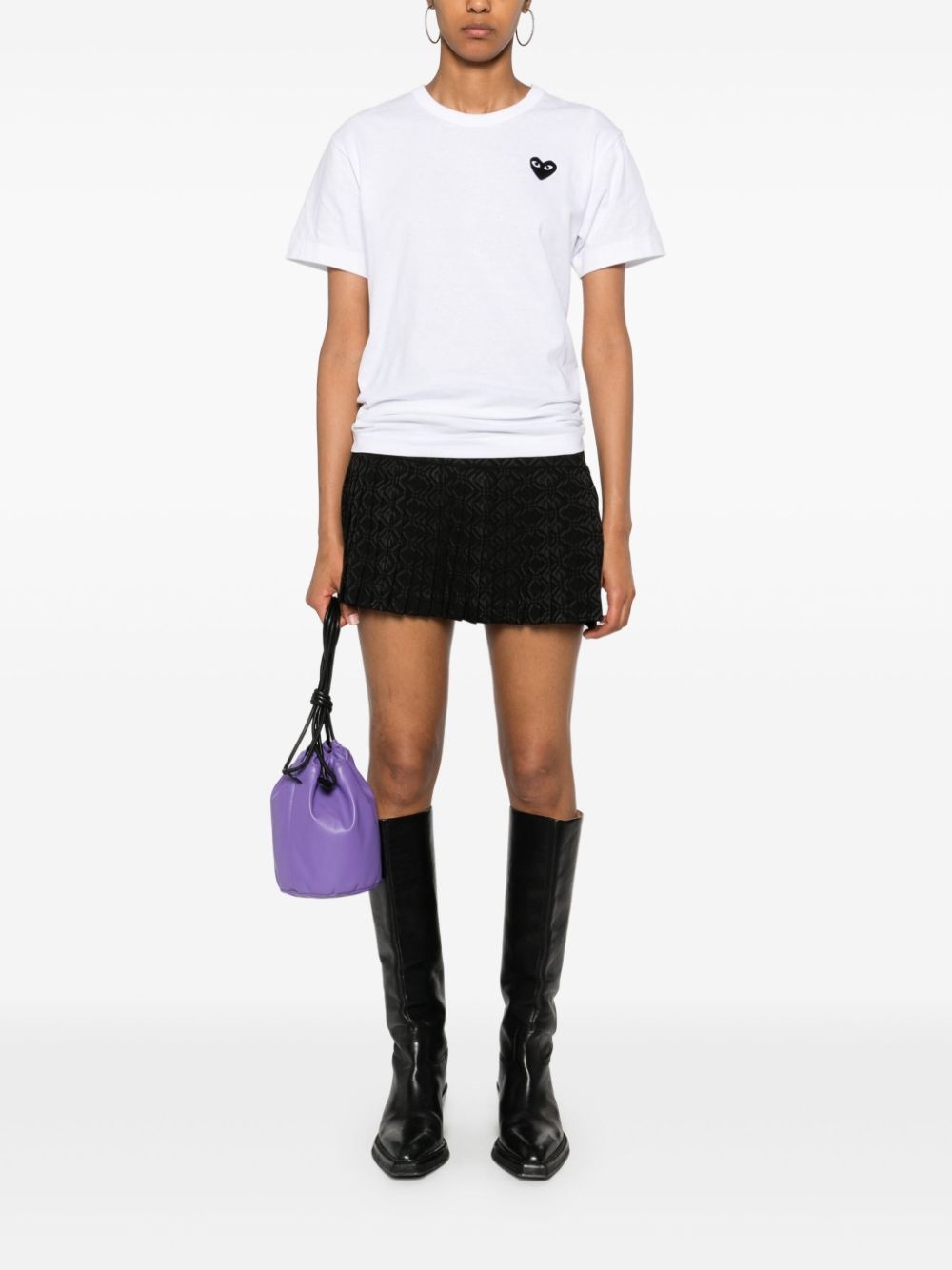 heart-patch T-shirt - 2