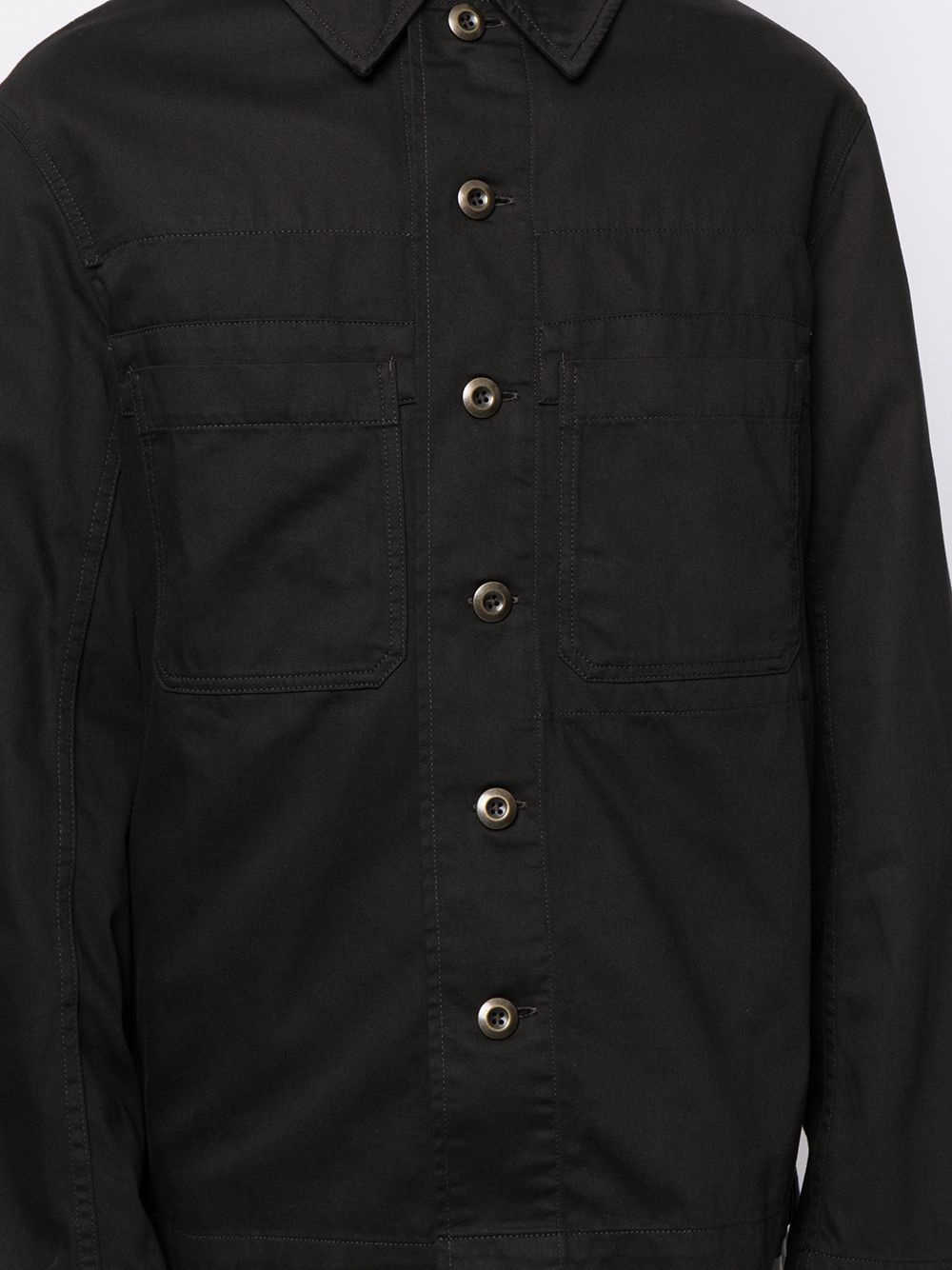 denim workwear overshirt - 5