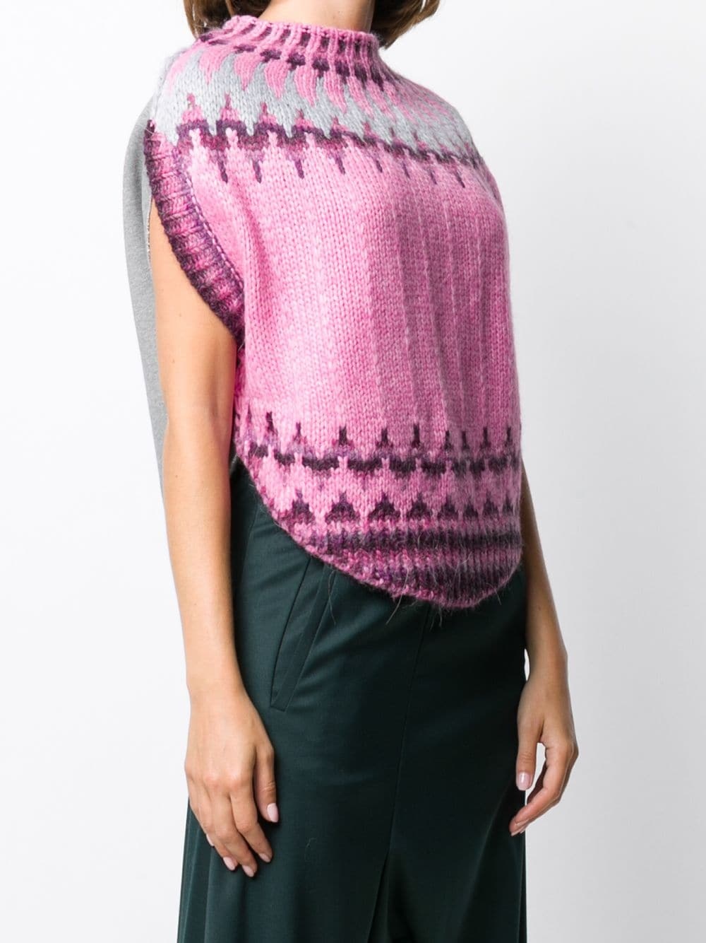 sleeveless knitted top - 3