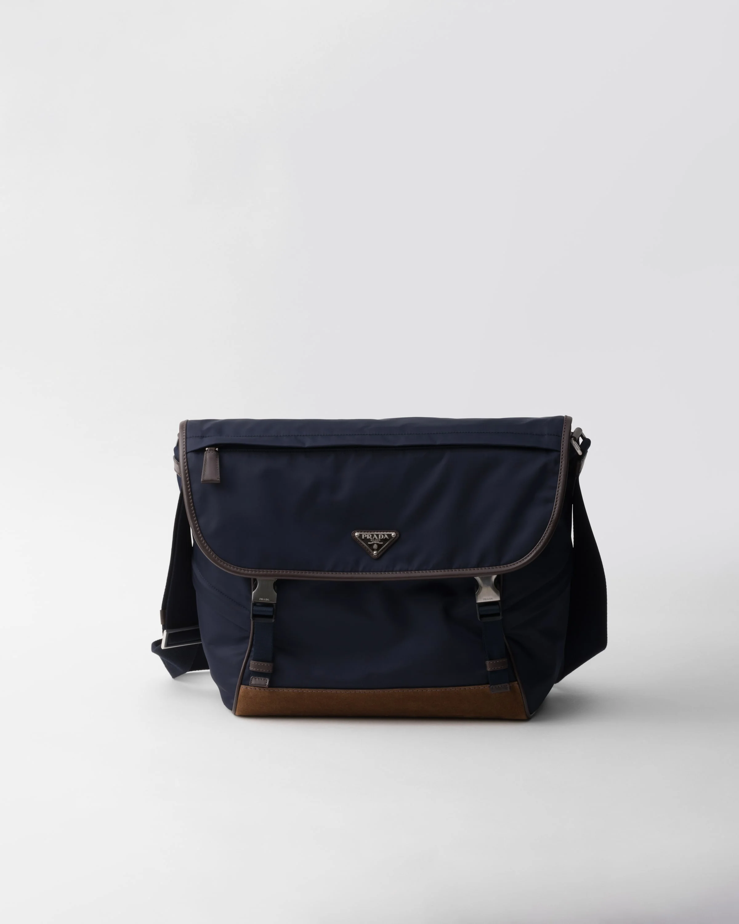 Small Re-Nylon and leather shoulder bag - 1