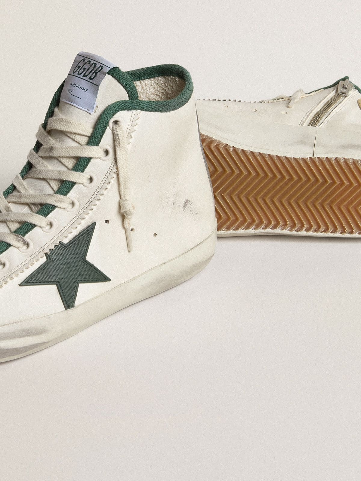 Women's Francy in nappa leather with green rubber star - 3