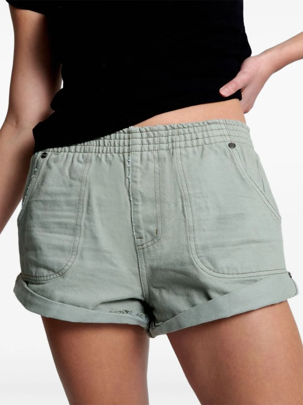 elasticated shorts - 1