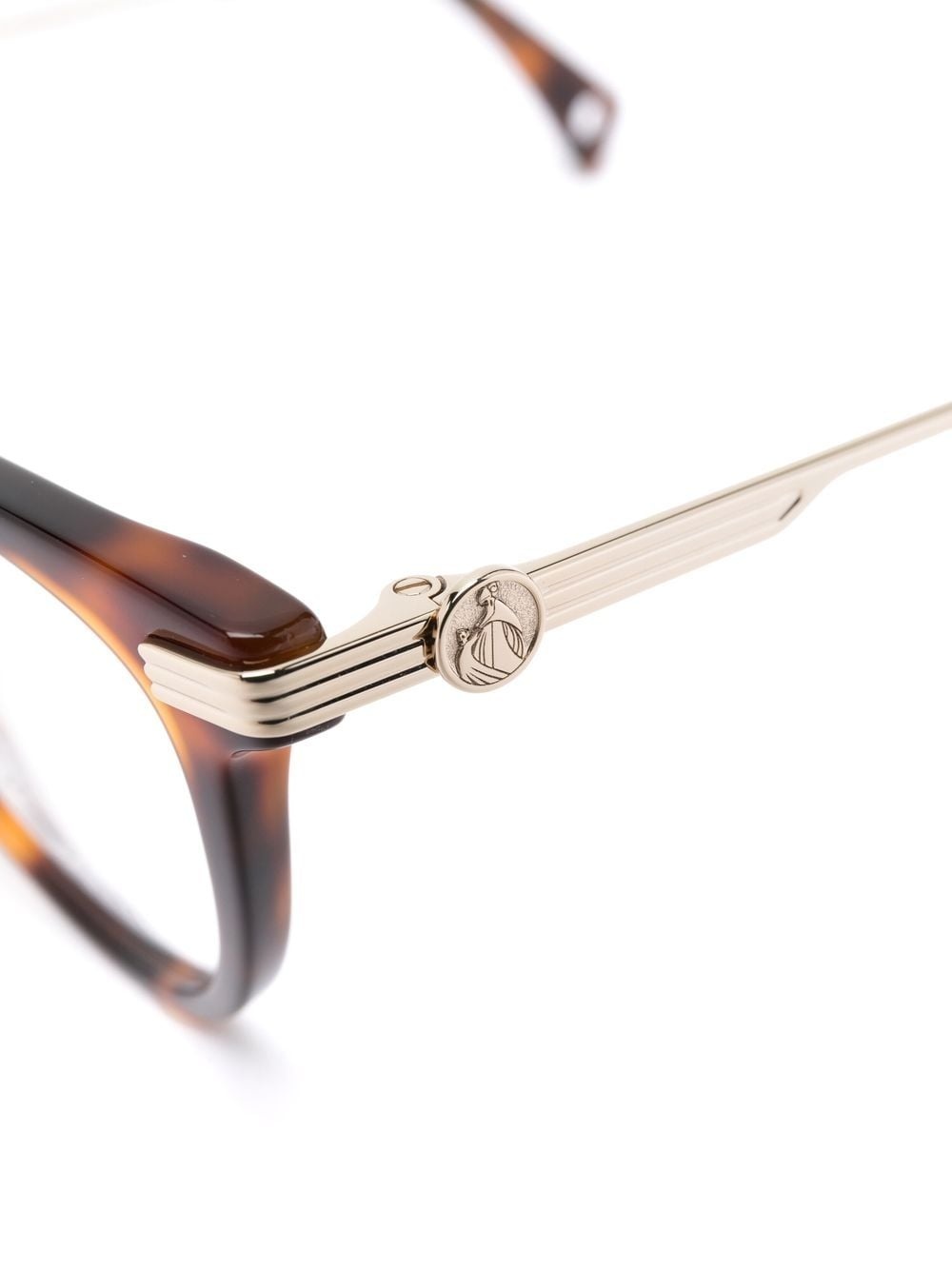 cat-eye tortoiseshell-effect glasses - 3