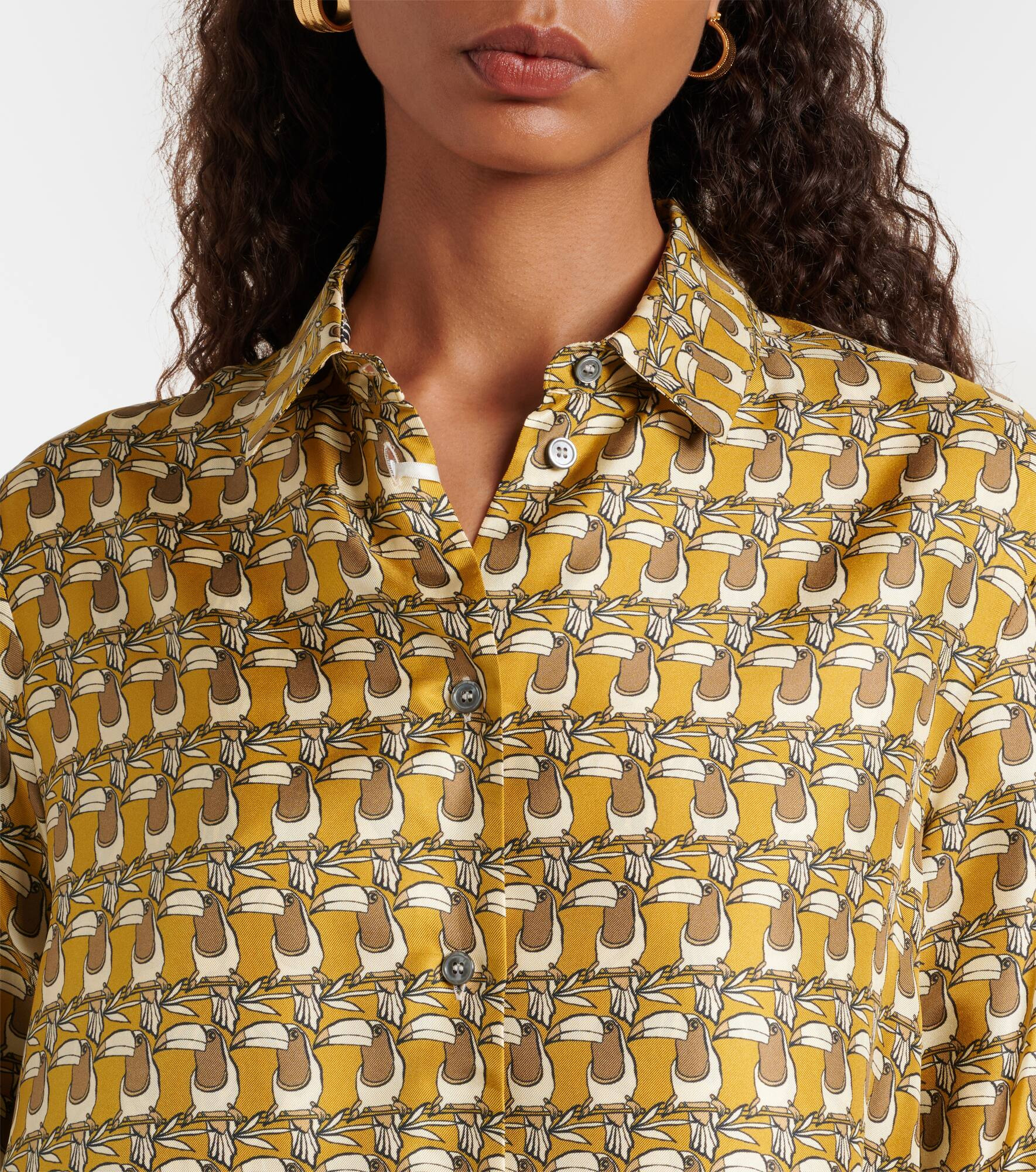 Printed reversible silk shirt - 4