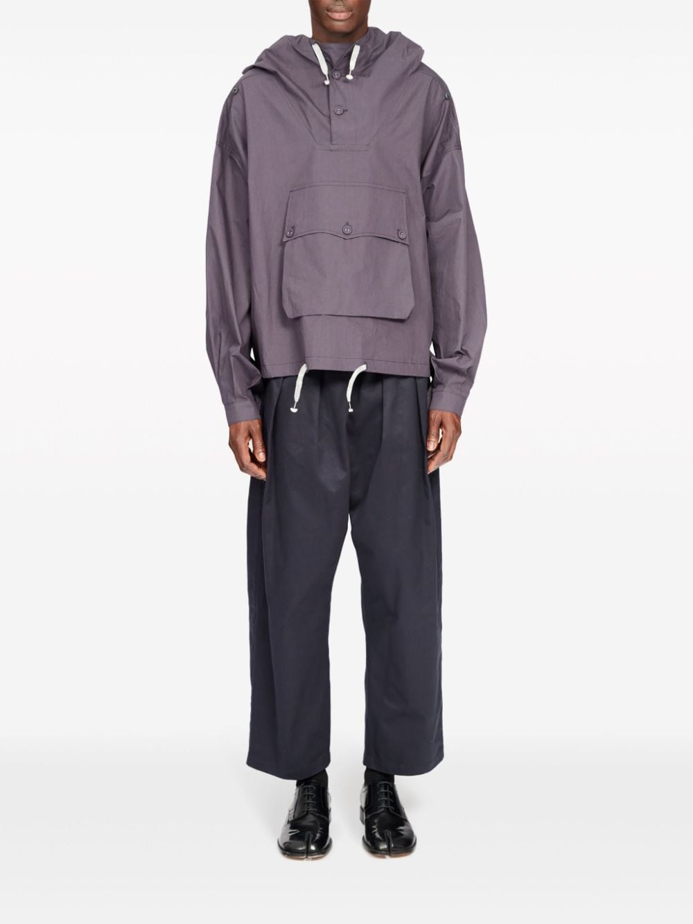 coated cotton hoodie - 2