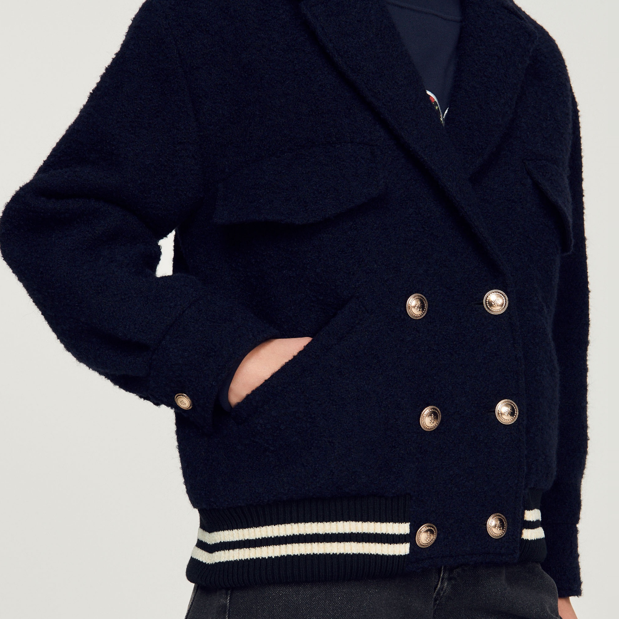Tweed blouson jacket - 4