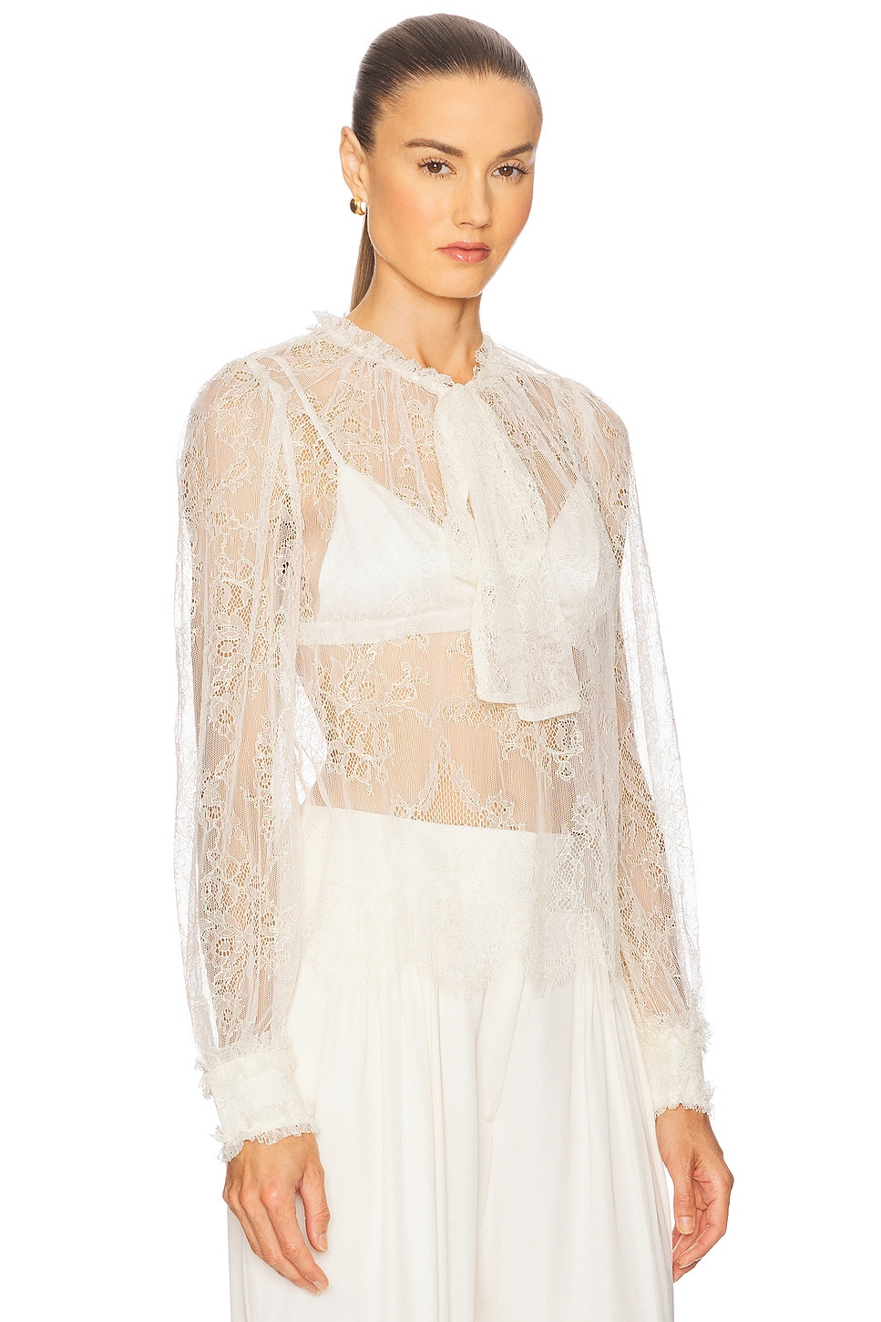 Iliana Necktie Long Sleeve Blouse - 3