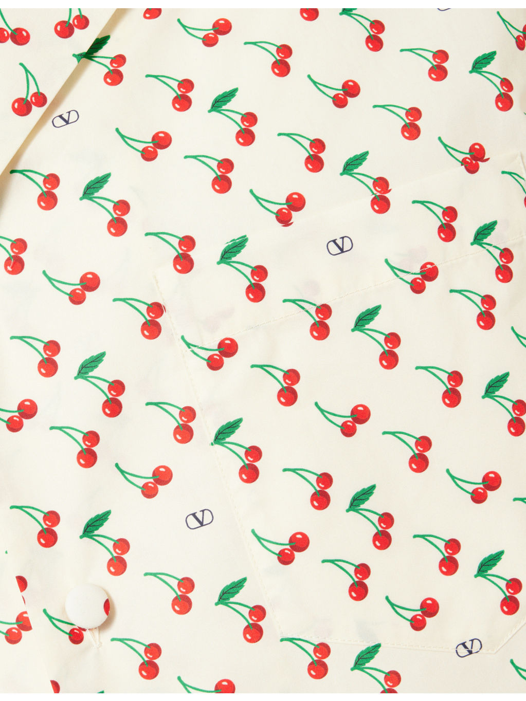 Cherry-Print Camp-Collar Cotton-Poplin Shirt - 6