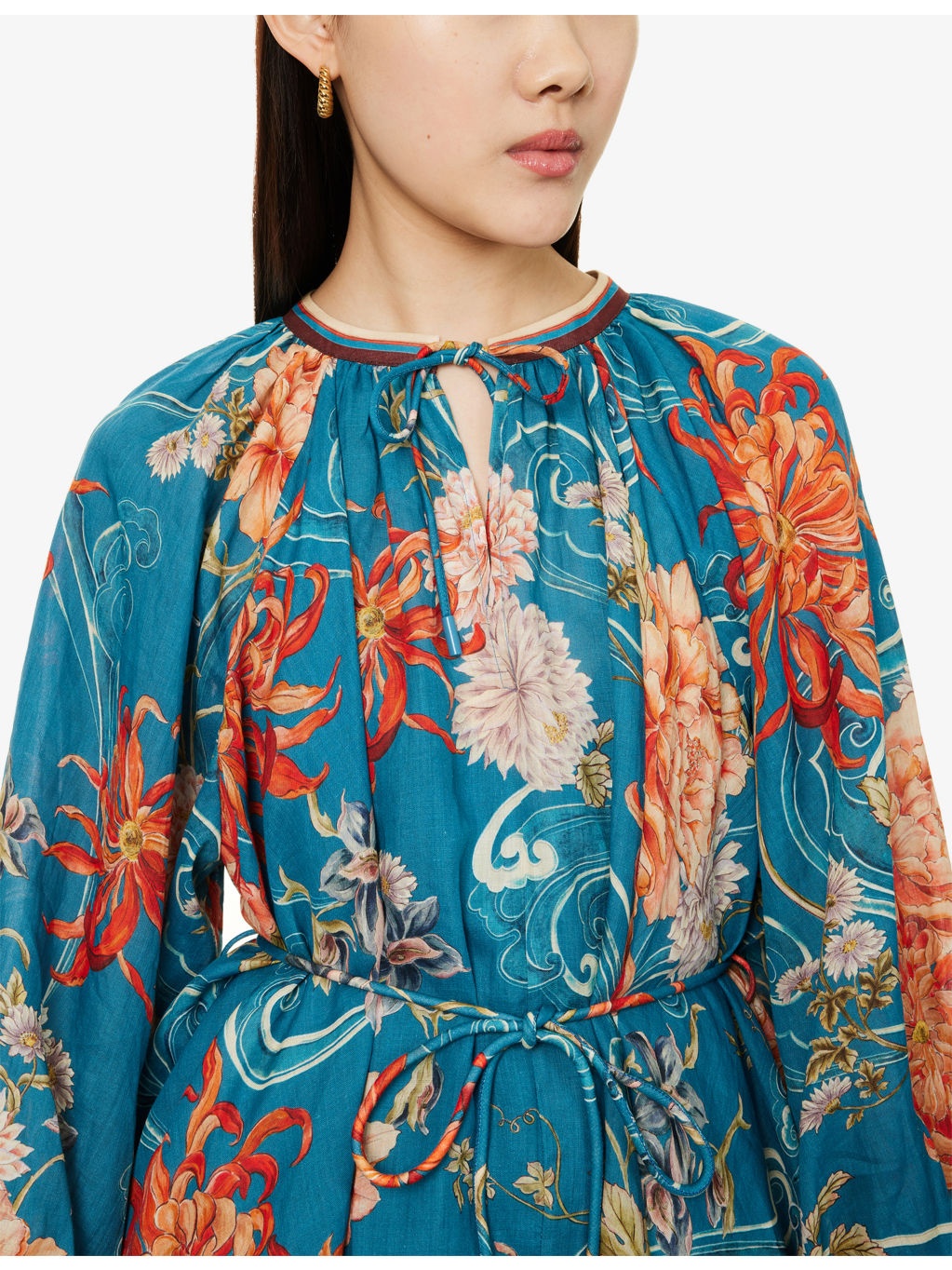 Fletcher Puff-Sleeve Ramie Mini Dress - 5