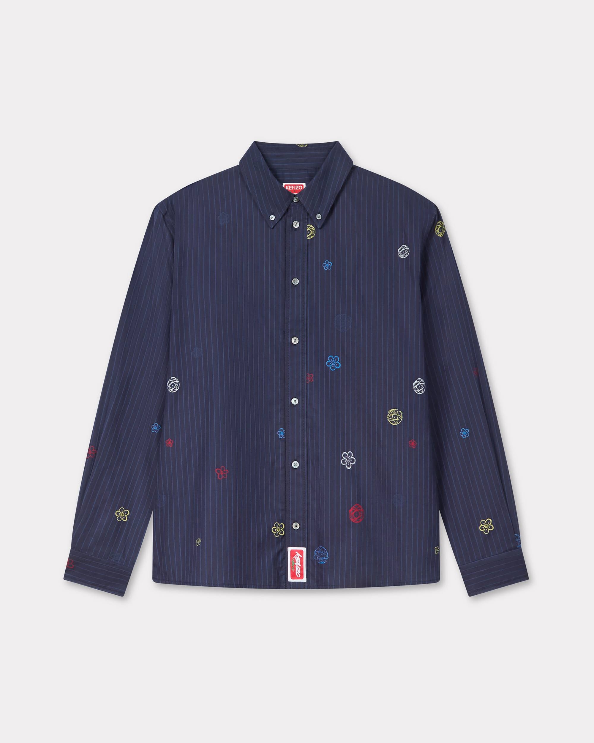 'Kenzo x Futura 2000' embroidered casual shirt in cotton poplin - 1