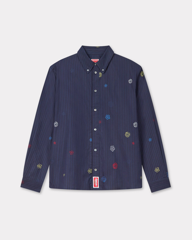 'Kenzo x Futura 2000' embroidered casual shirt in cotton poplin 1
