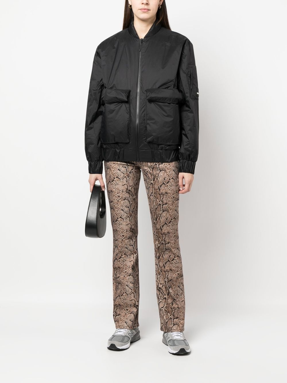 flap-pockets puffer jacket - 2