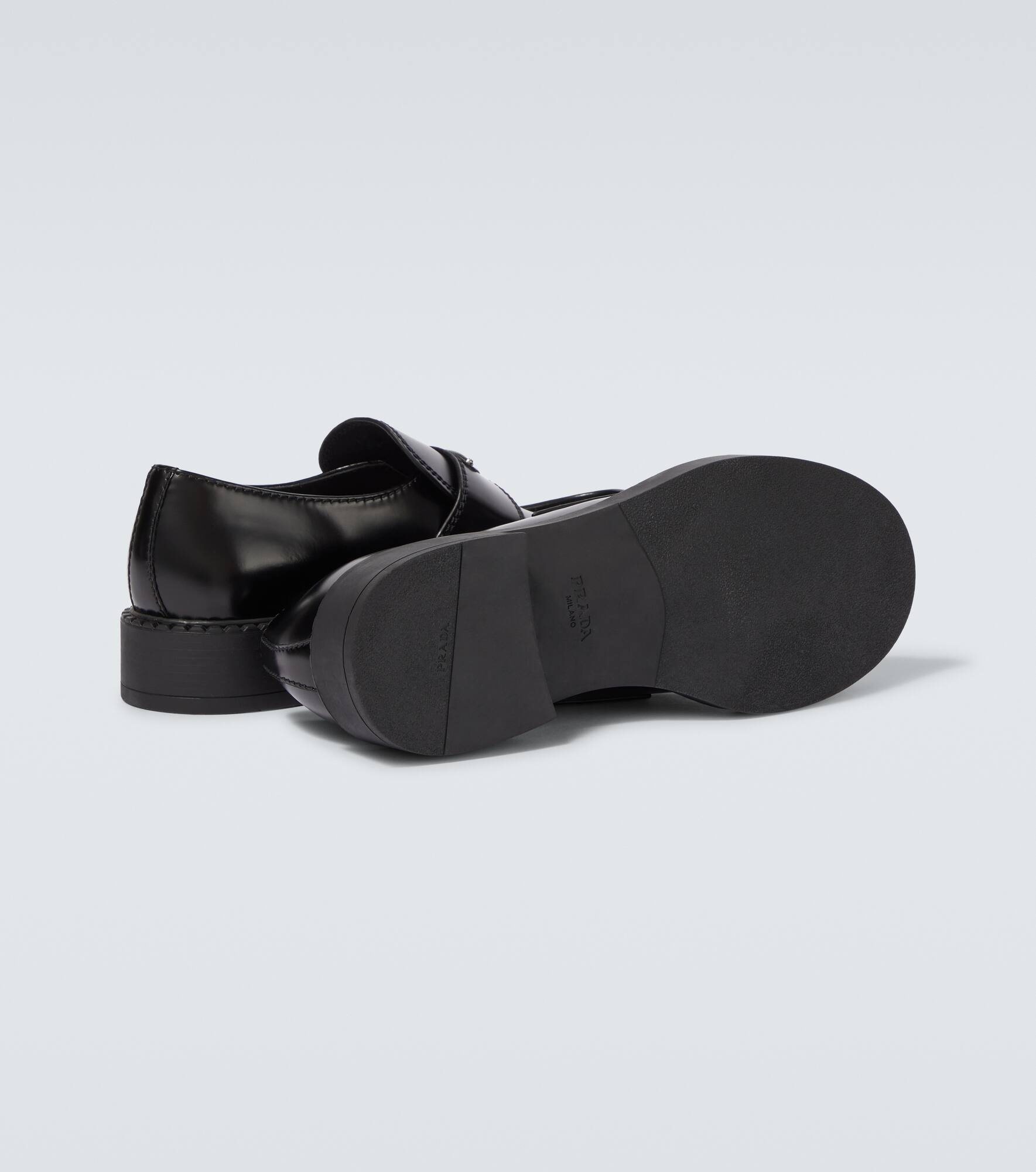 Chocolate leather loafers - 7