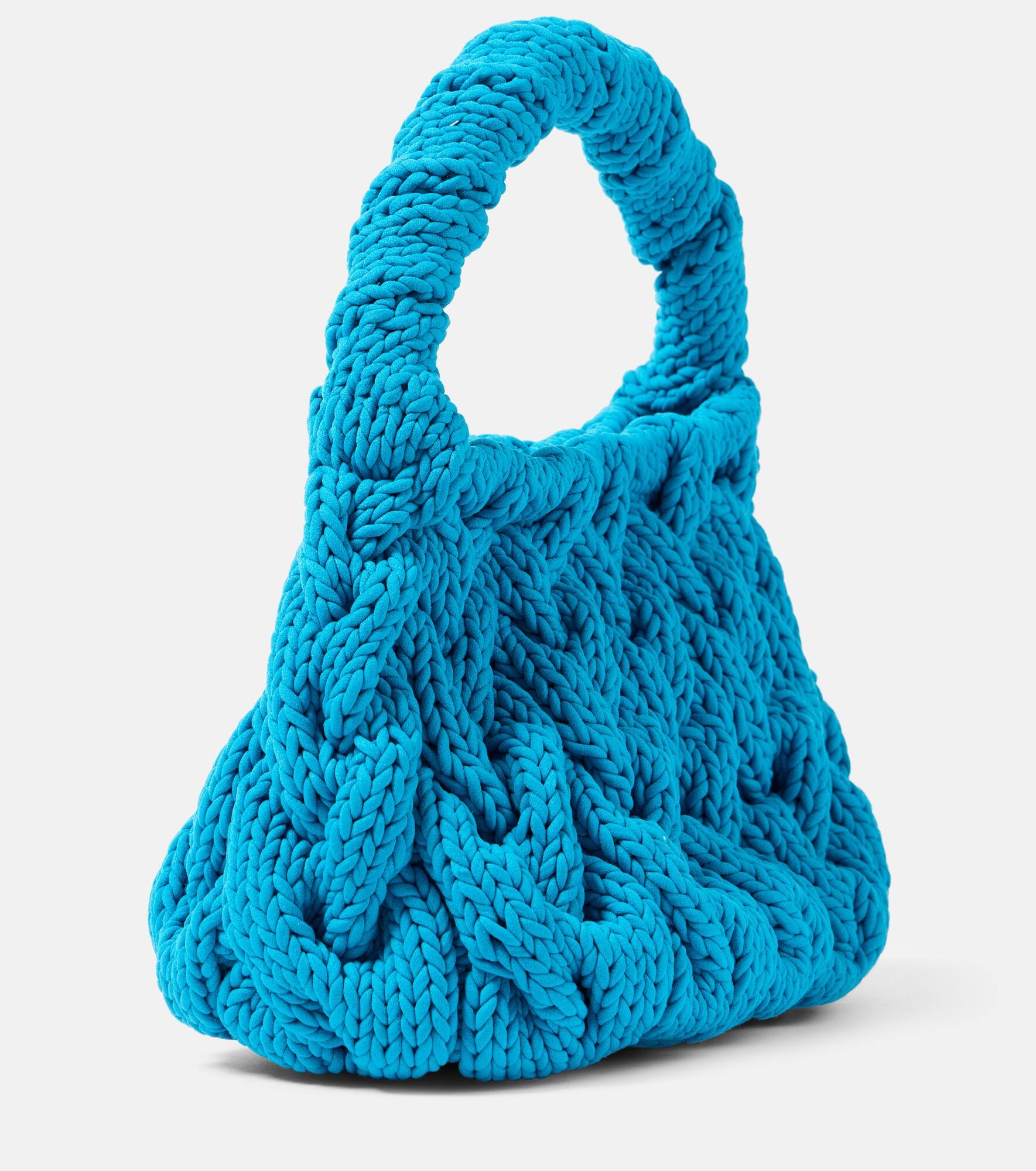 Cable-knit tote bag - 4