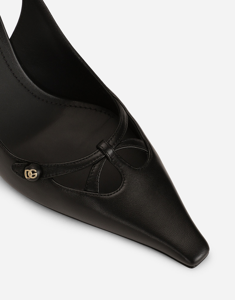 Nappa leather slingbacks 5