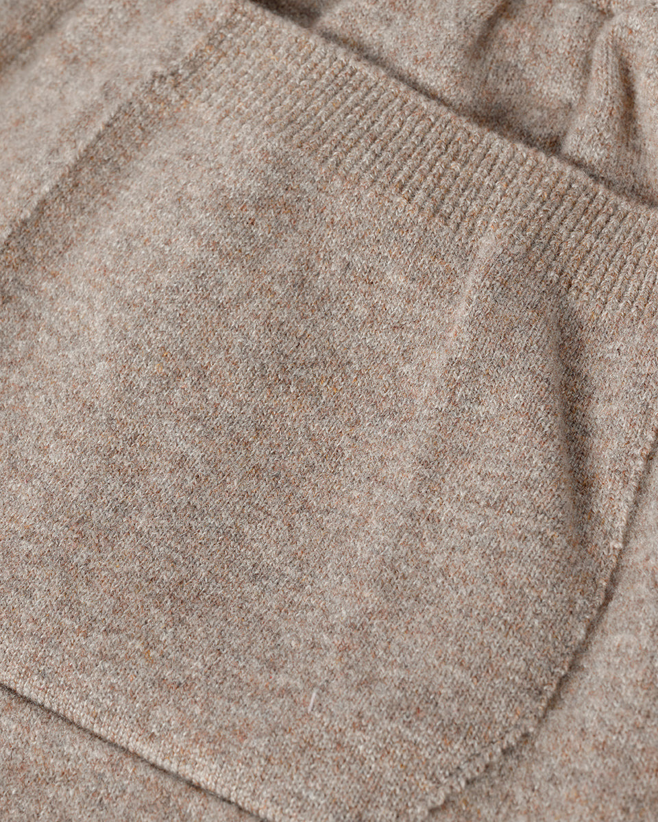 Tapered Cashmere Brown Joggers - 6