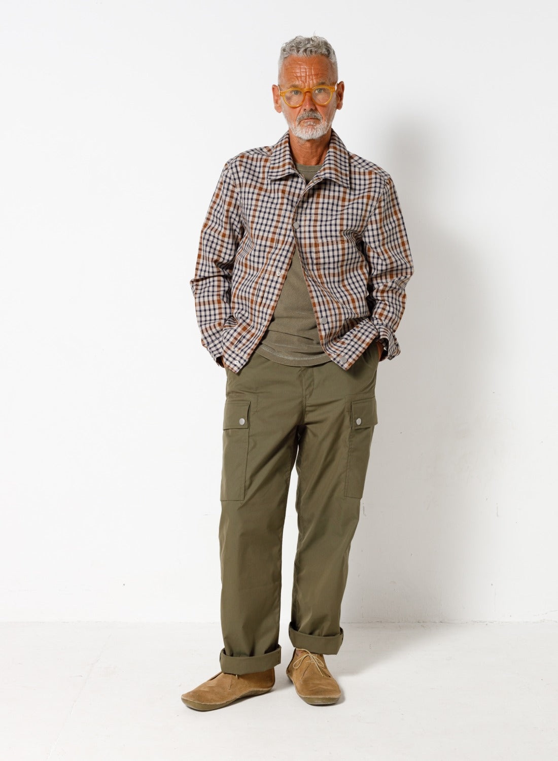 Japanese S Type 1 Jacket in Stone Check - 2
