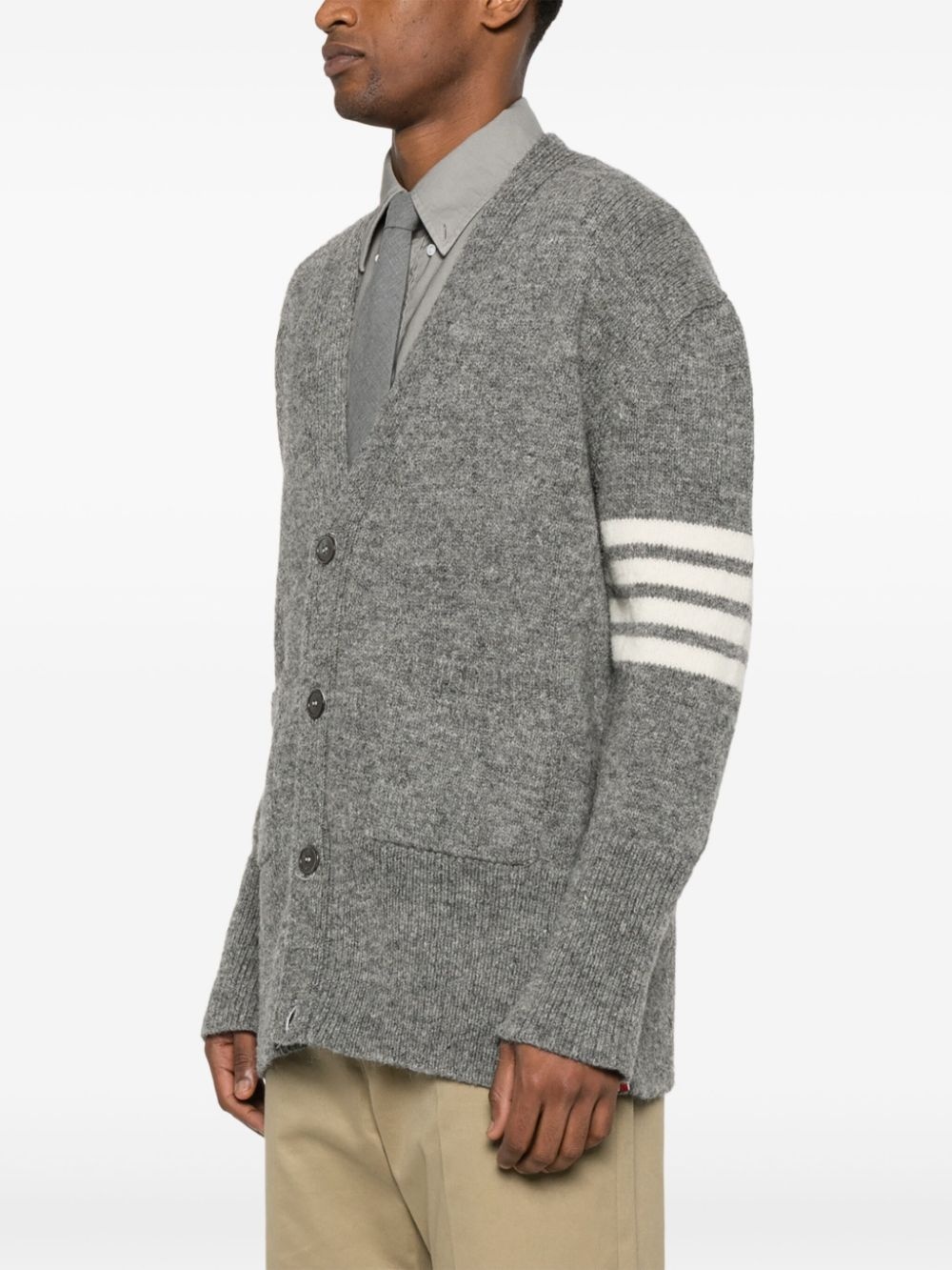 4-Bar mélange wool cardigan - 3